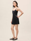Stretch Linen Skirted Romper