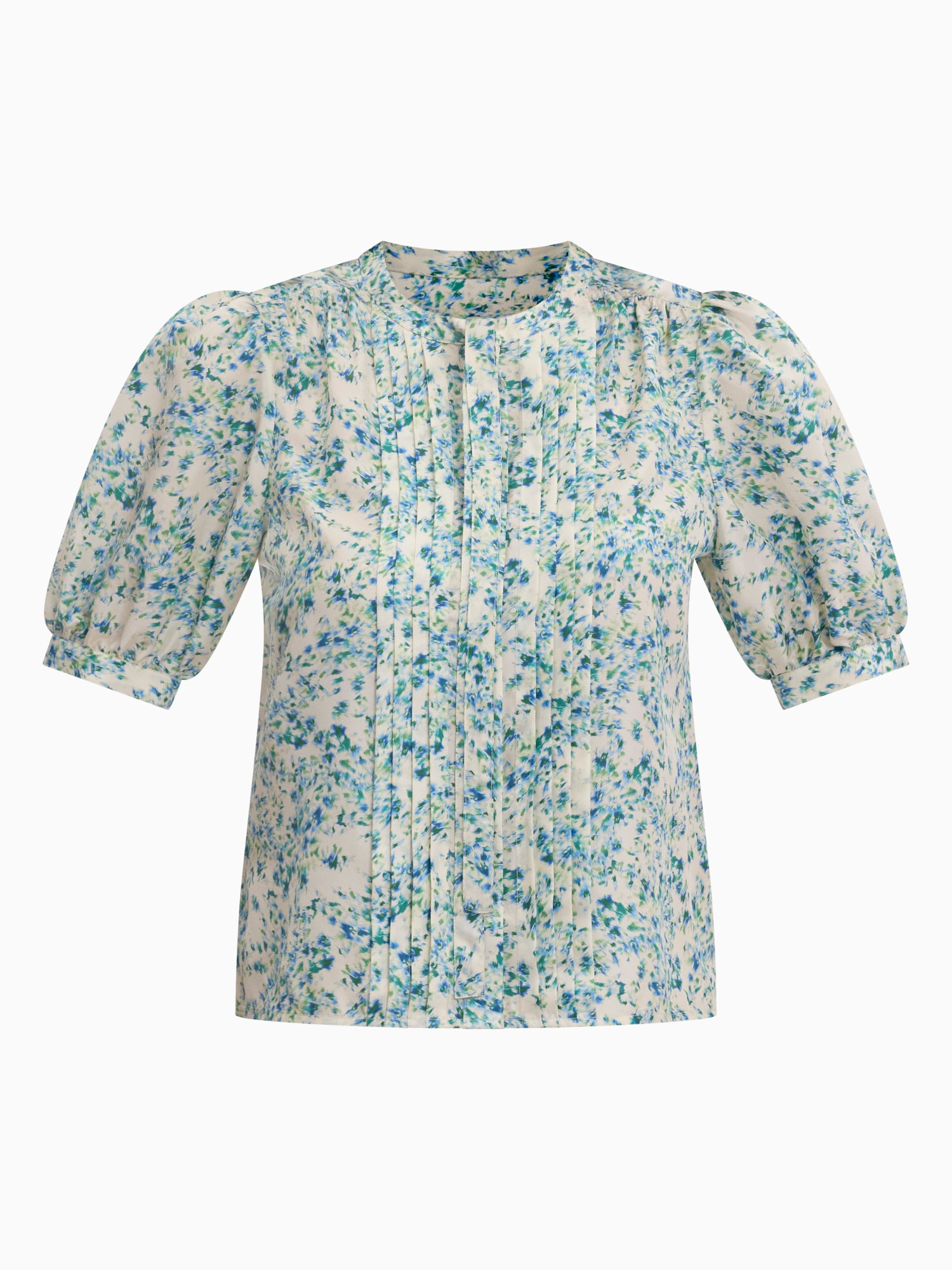  Bellamy Silk Blouse in Cream Multi by Rebecca Taylor