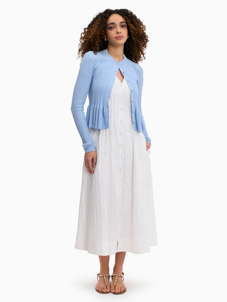 Azure Boucle Knit Cardigan - Rebecca Taylor