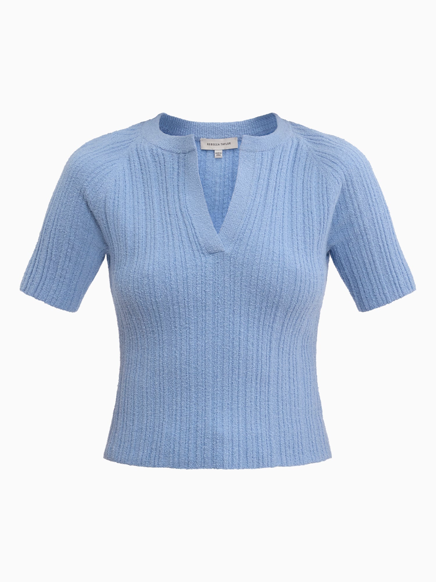  Boucle Knit Sweater in Azure by Rebecca Taylor