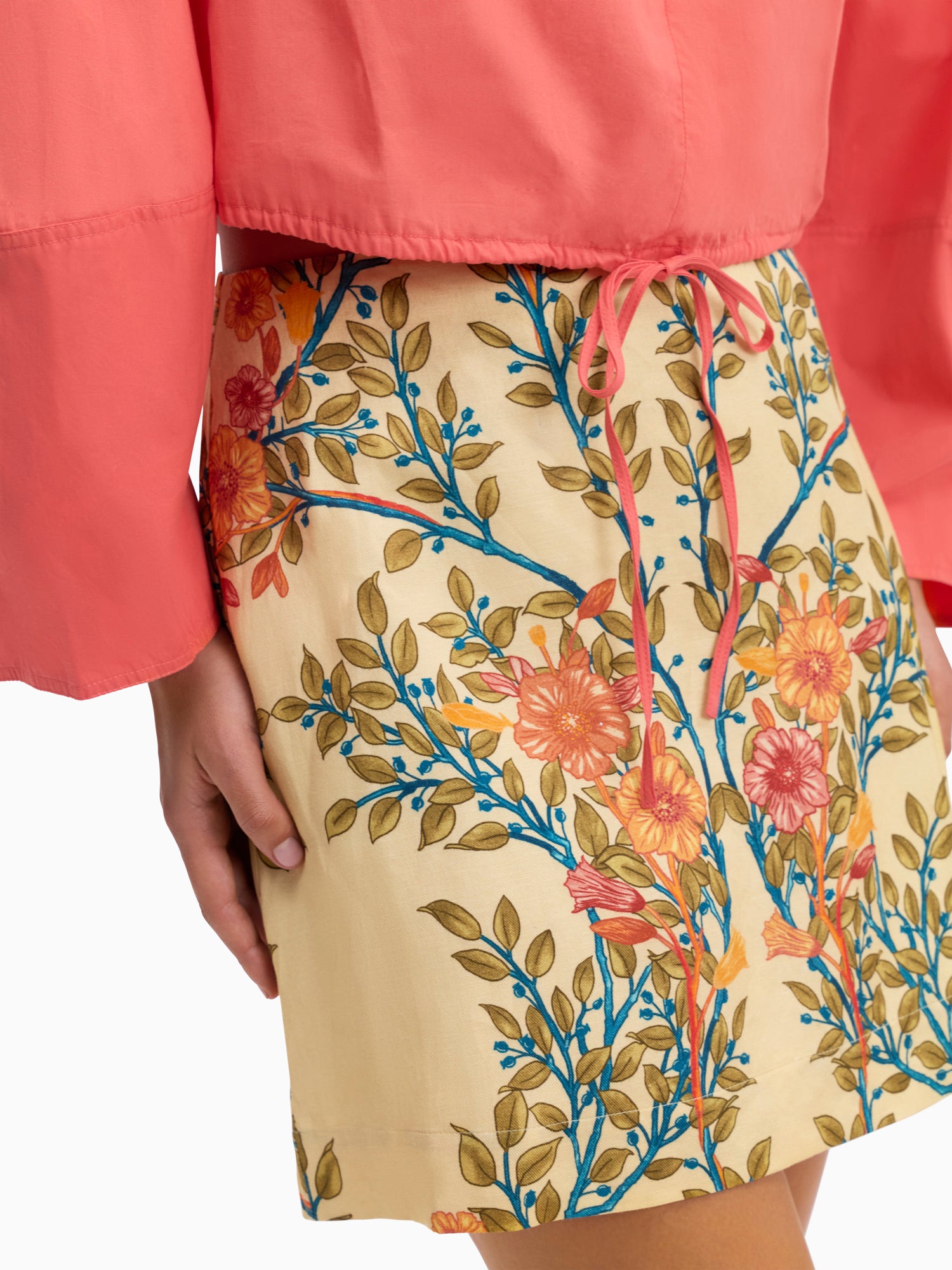  Cleo Printed Skirt in Buttercream Multi by Rebecca Taylor