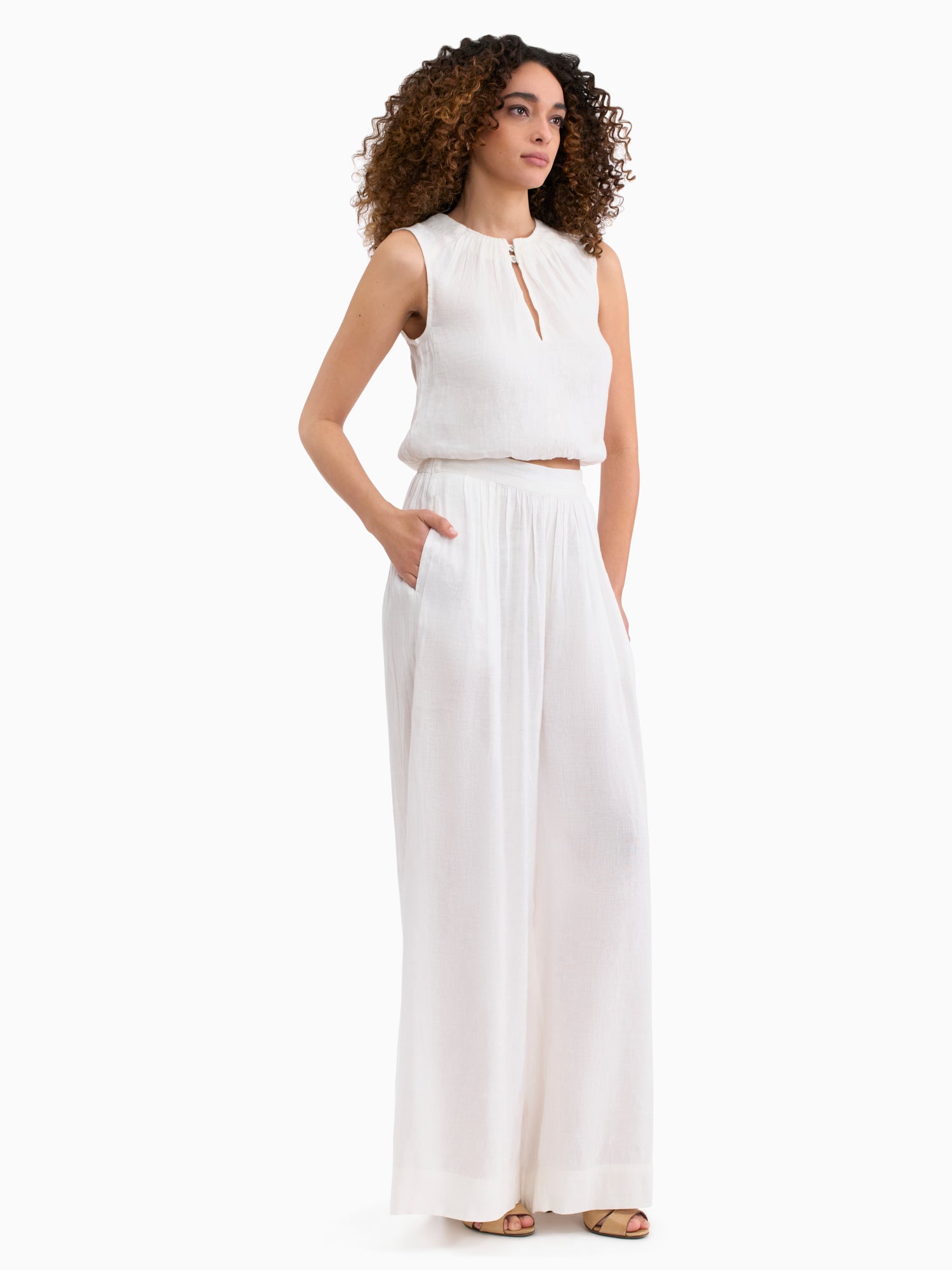  Cleo Pant in Ivory by Rebecca Taylor