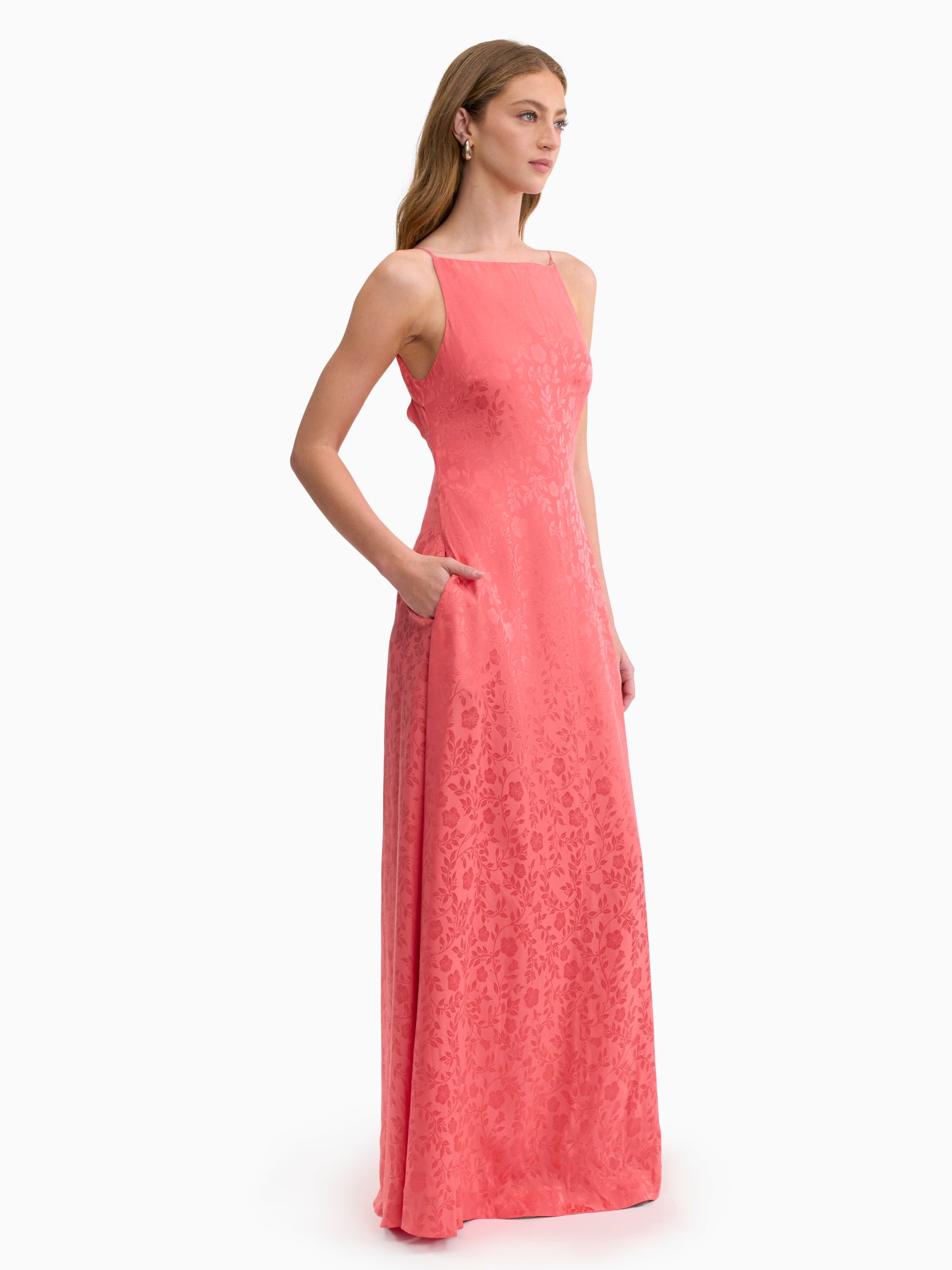  Emery Jacquard Dress in Coral Blush by Rebecca Taylor