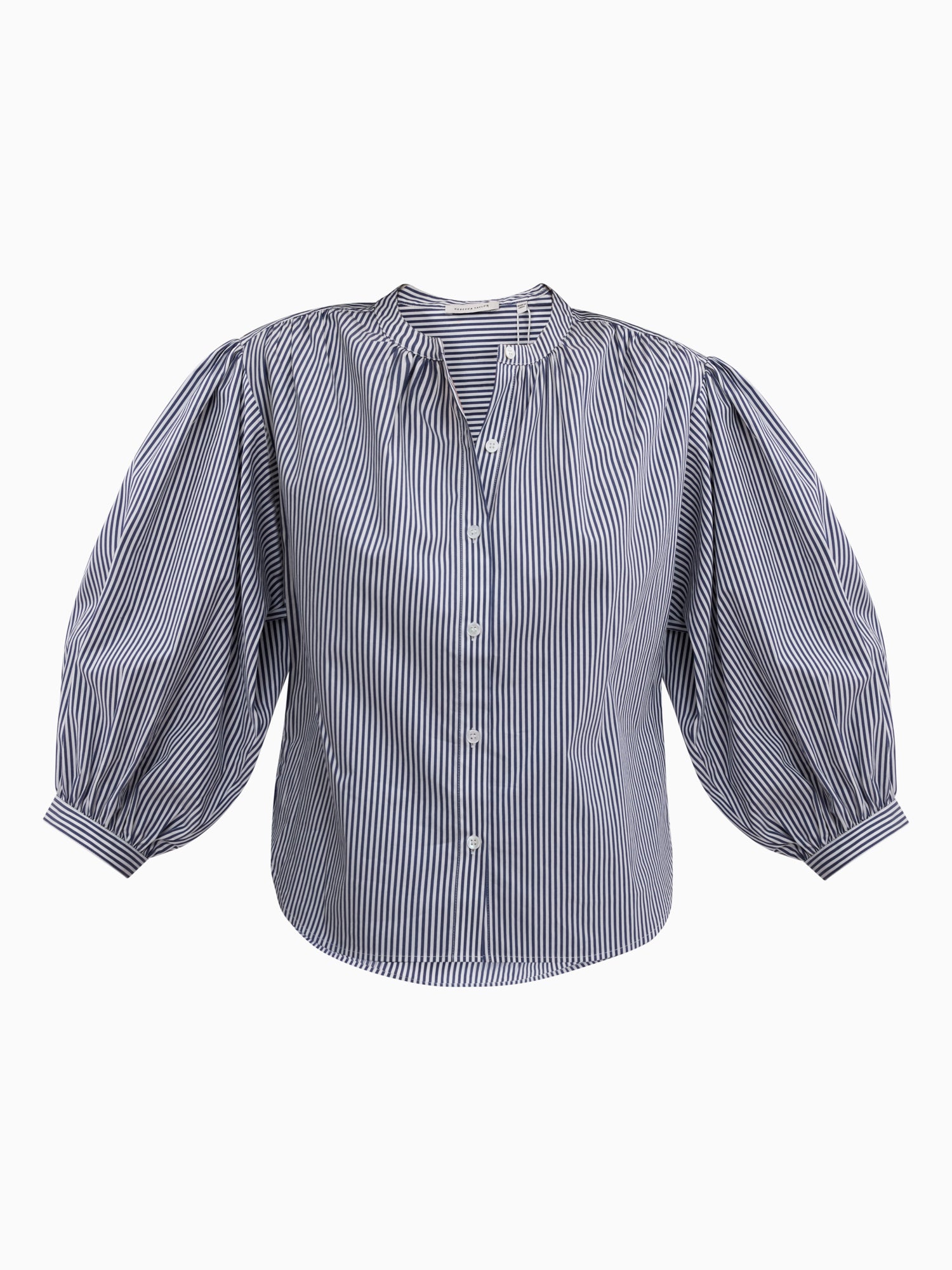  Joselene Poplin Blouse in Navy Stripe by Rebecca Taylor