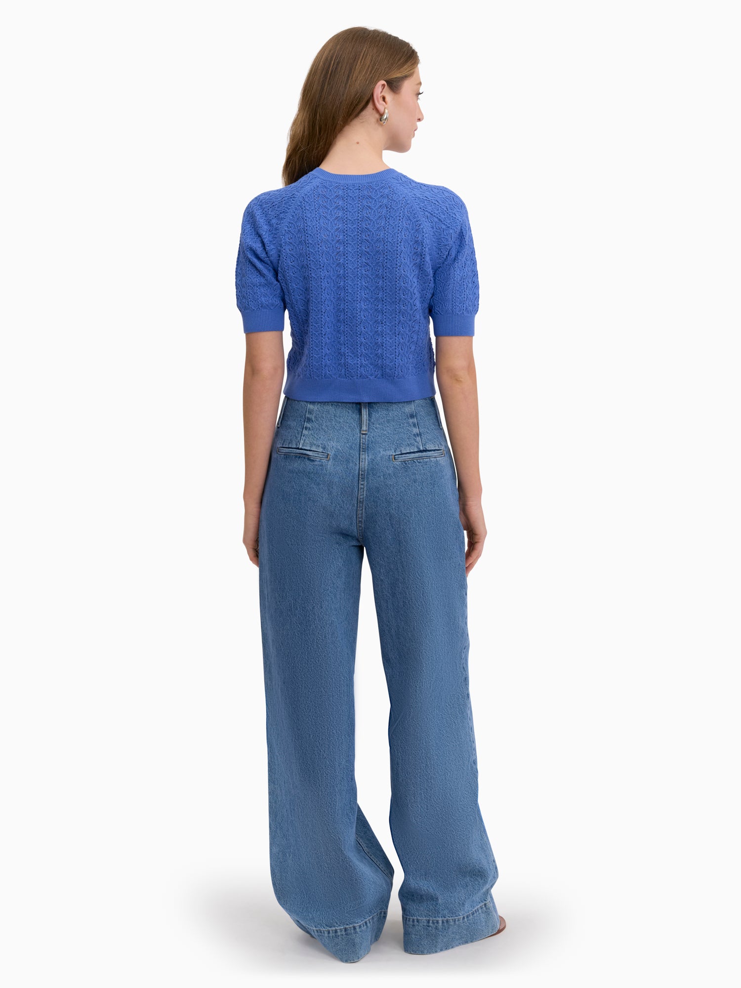  Verana Knit Cardigan in Capri Blue by Rebecca Taylor