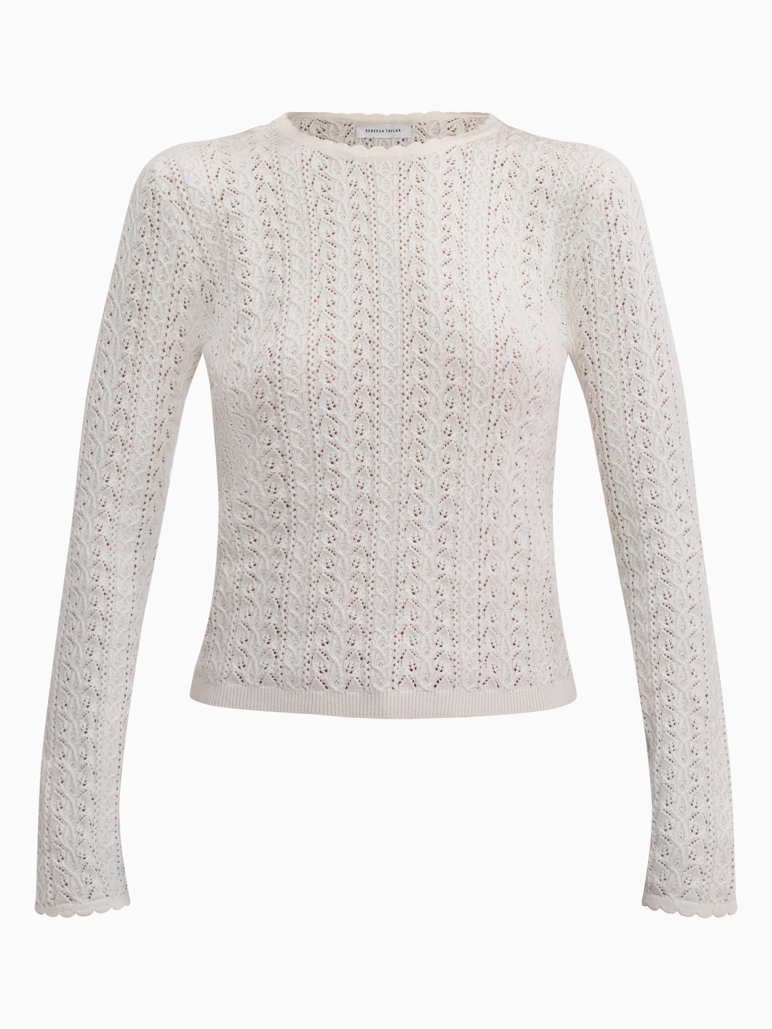  Verana Knit Sweater in Ivory by Rebecca Taylor
