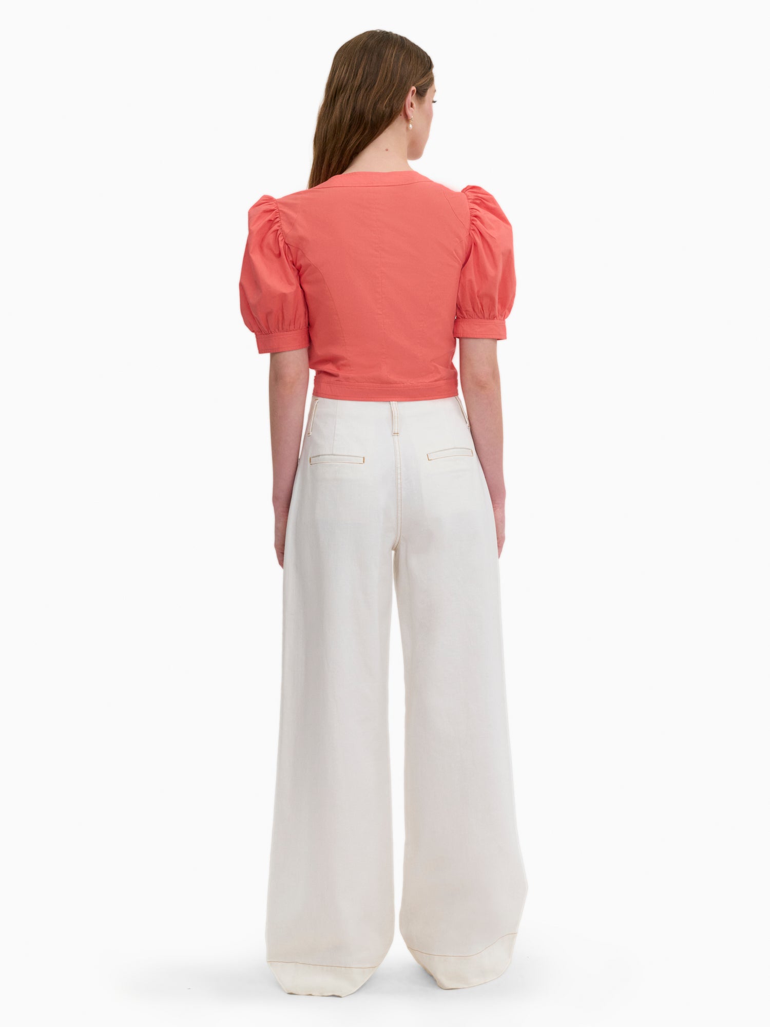  Brielle Poplin Shirt in Coral Blush by Rebecca Taylor