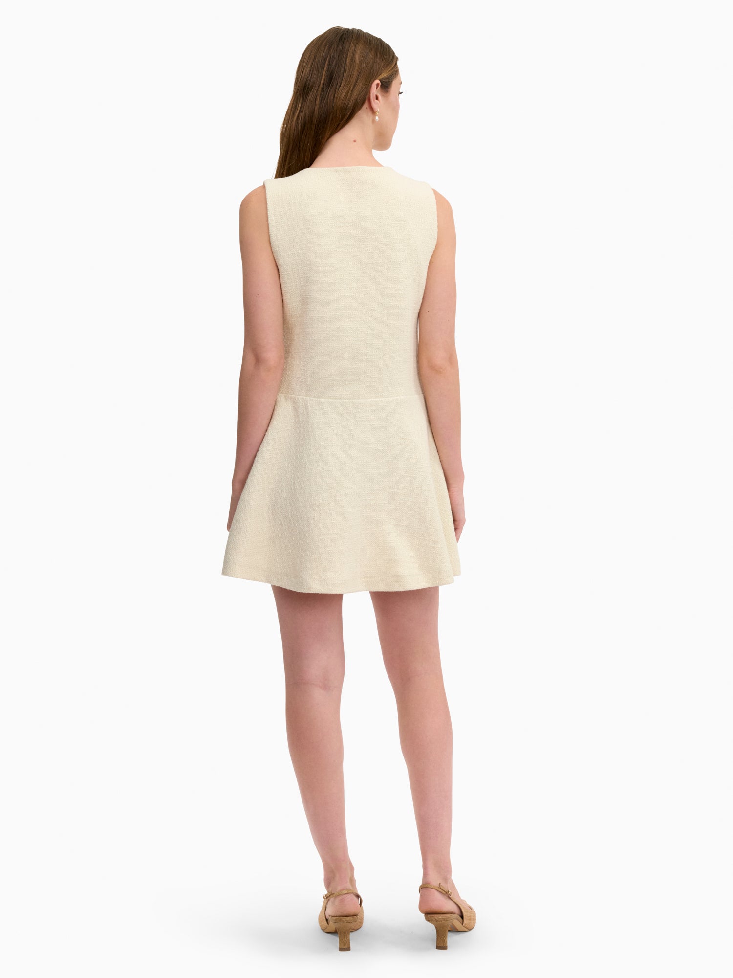  Margot Tweed Dress in Cream by Rebecca Taylor