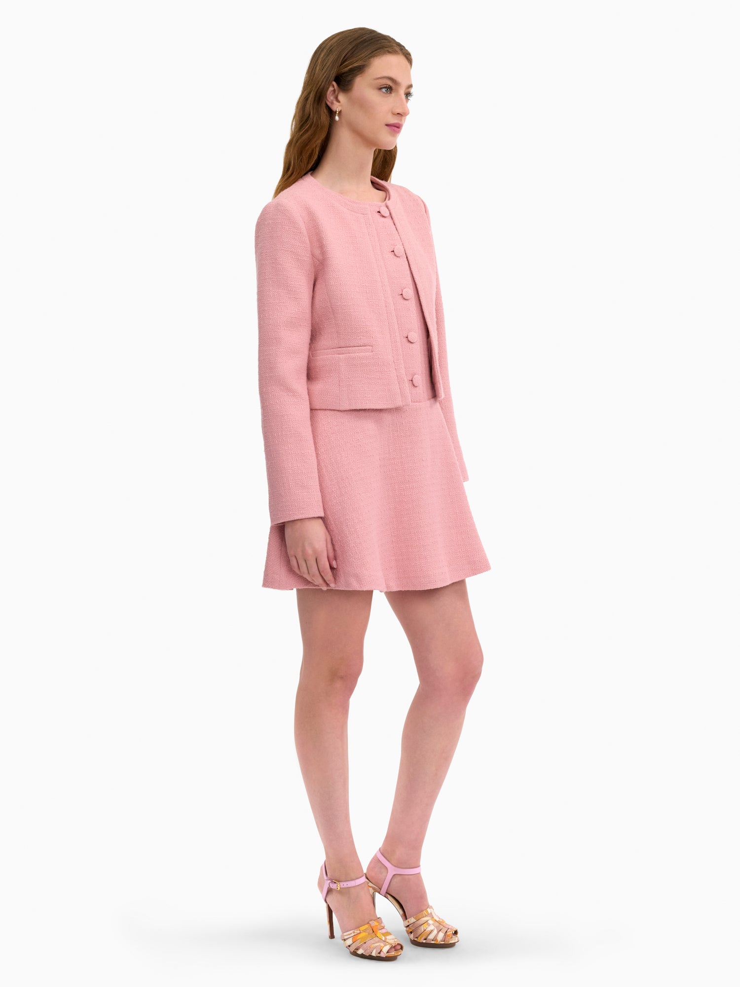  Margot Tweed Jacket in Vintage Rose by Rebecca Taylor