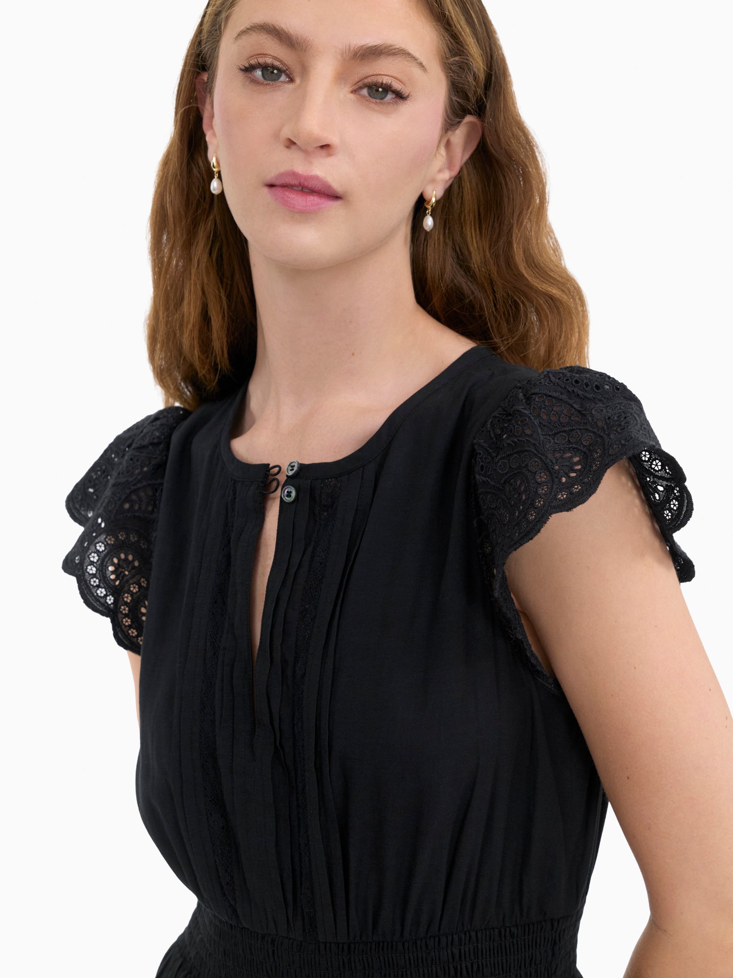  Sabine Dress in Jet Black by Rebecca Taylor