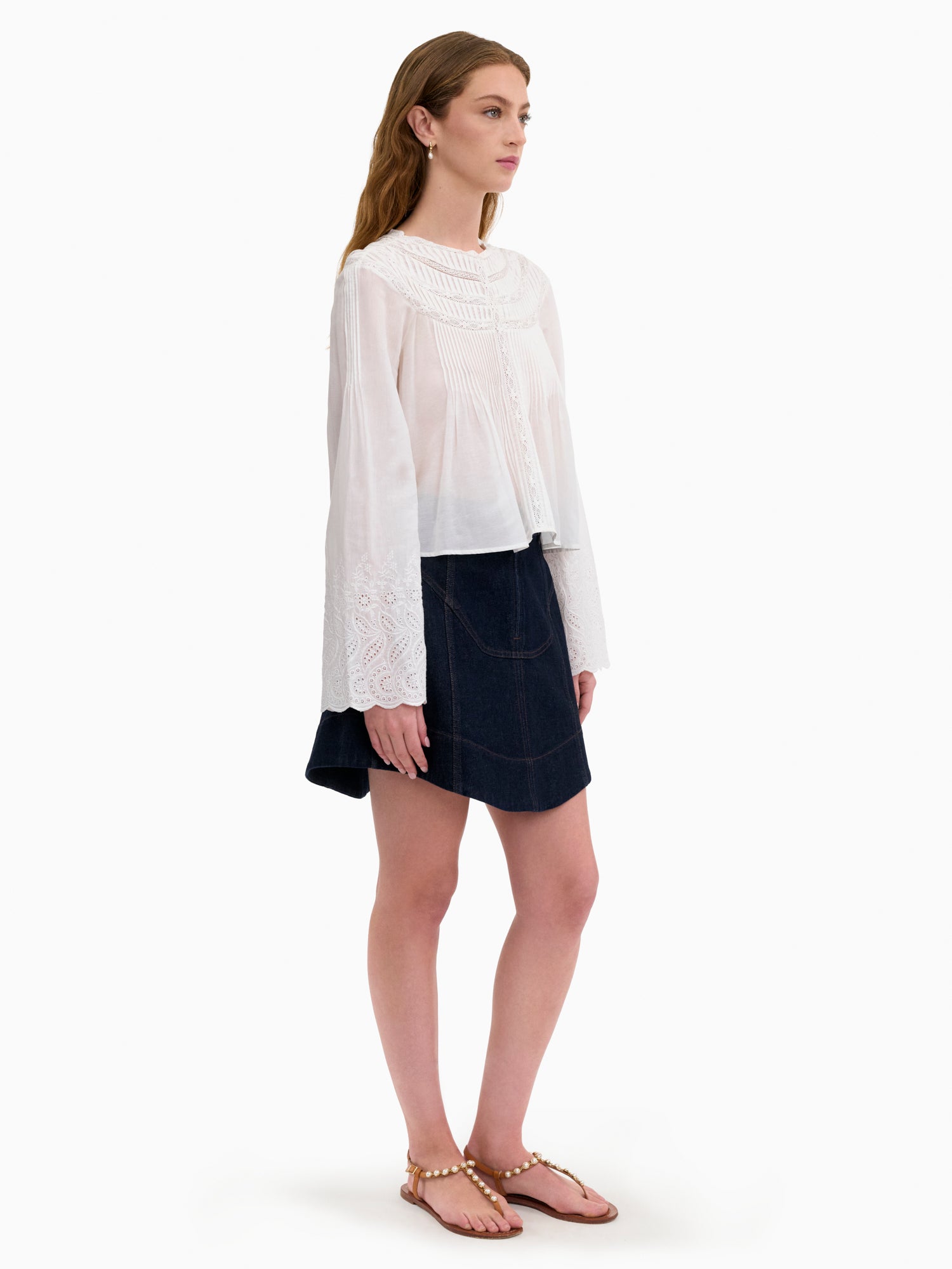  Sabine Blouse in Ivory by Rebecca Taylor