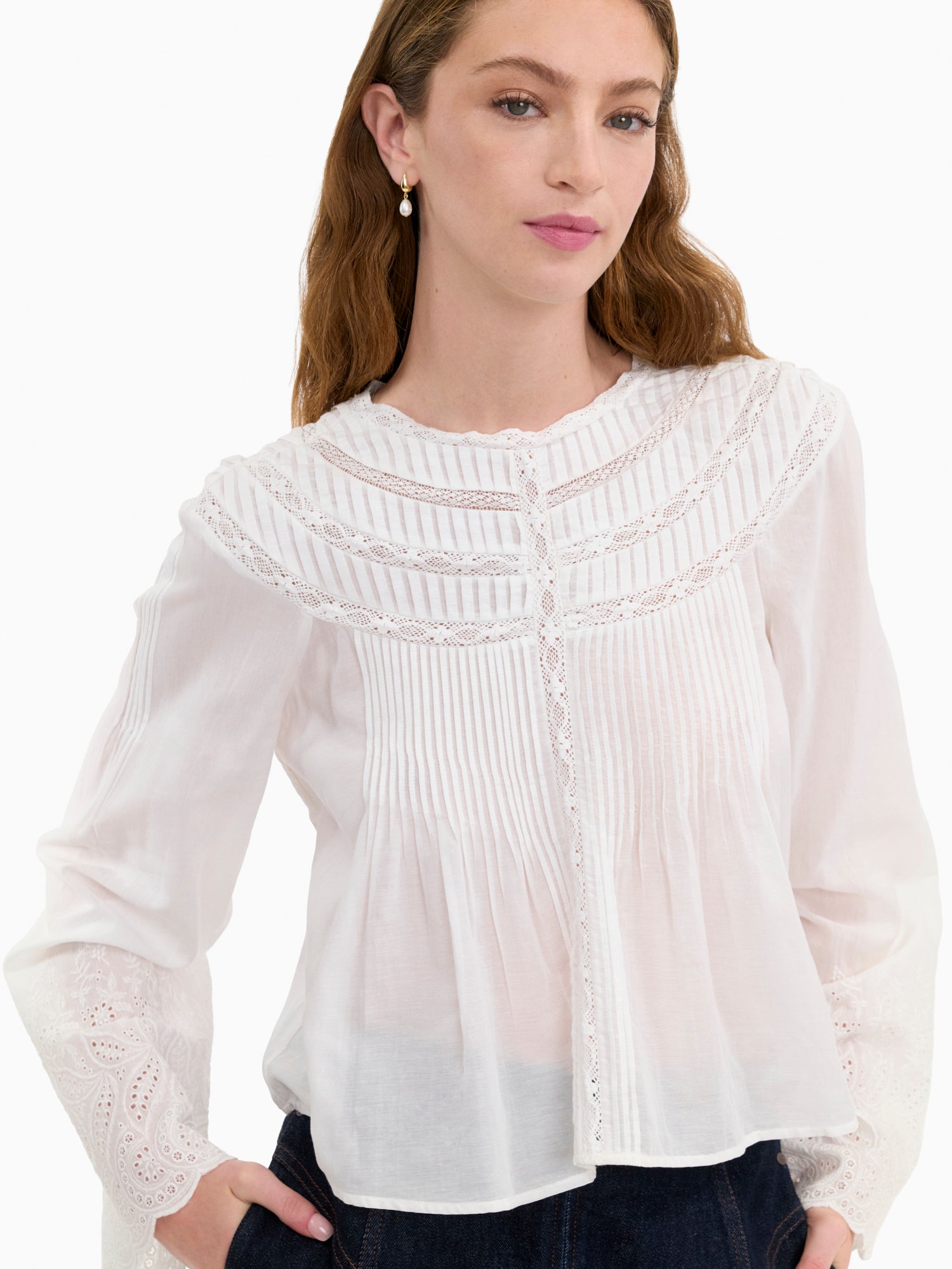  Sabine Blouse in Ivory by Rebecca Taylor