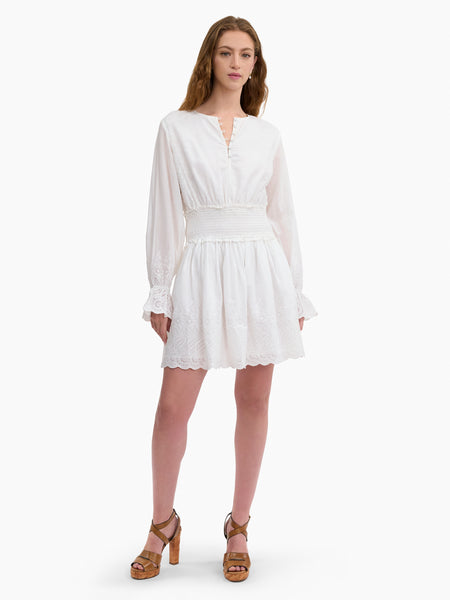 Ivory Sabine Mini Dress - Rebecca Taylor