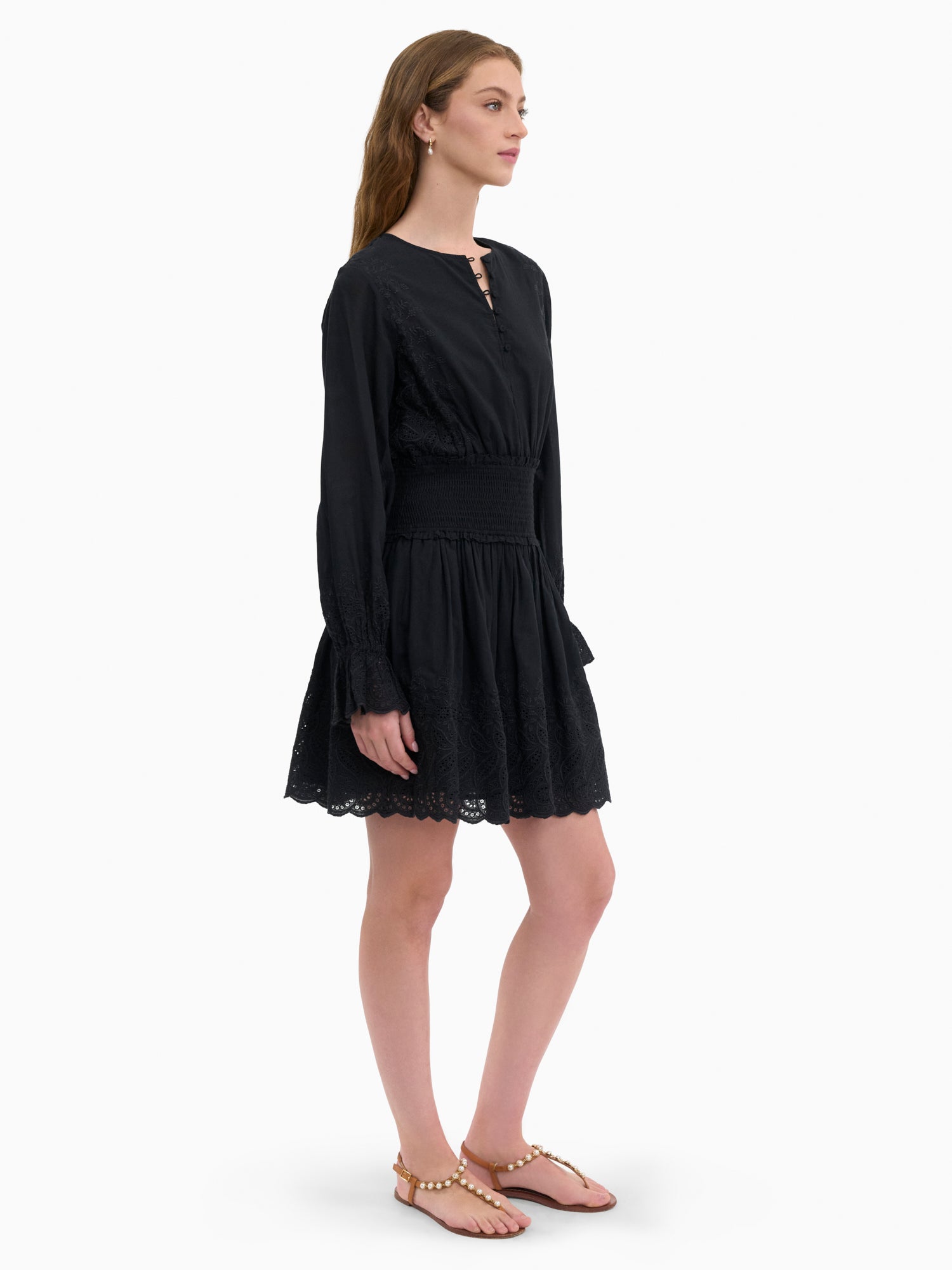 Jet Black Sabine Mini Dress - Rebecca Taylor