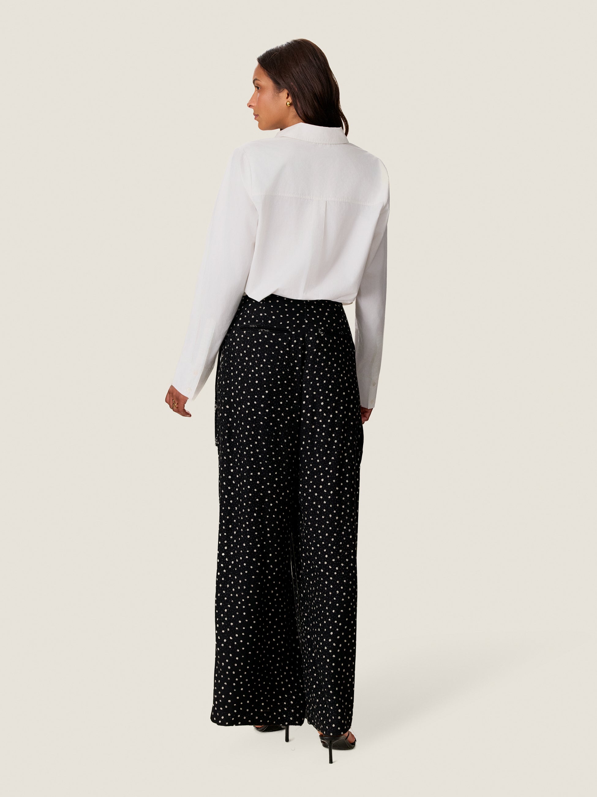  Lauren Wrap Pants in Noir Multi by Rebecca Taylor
