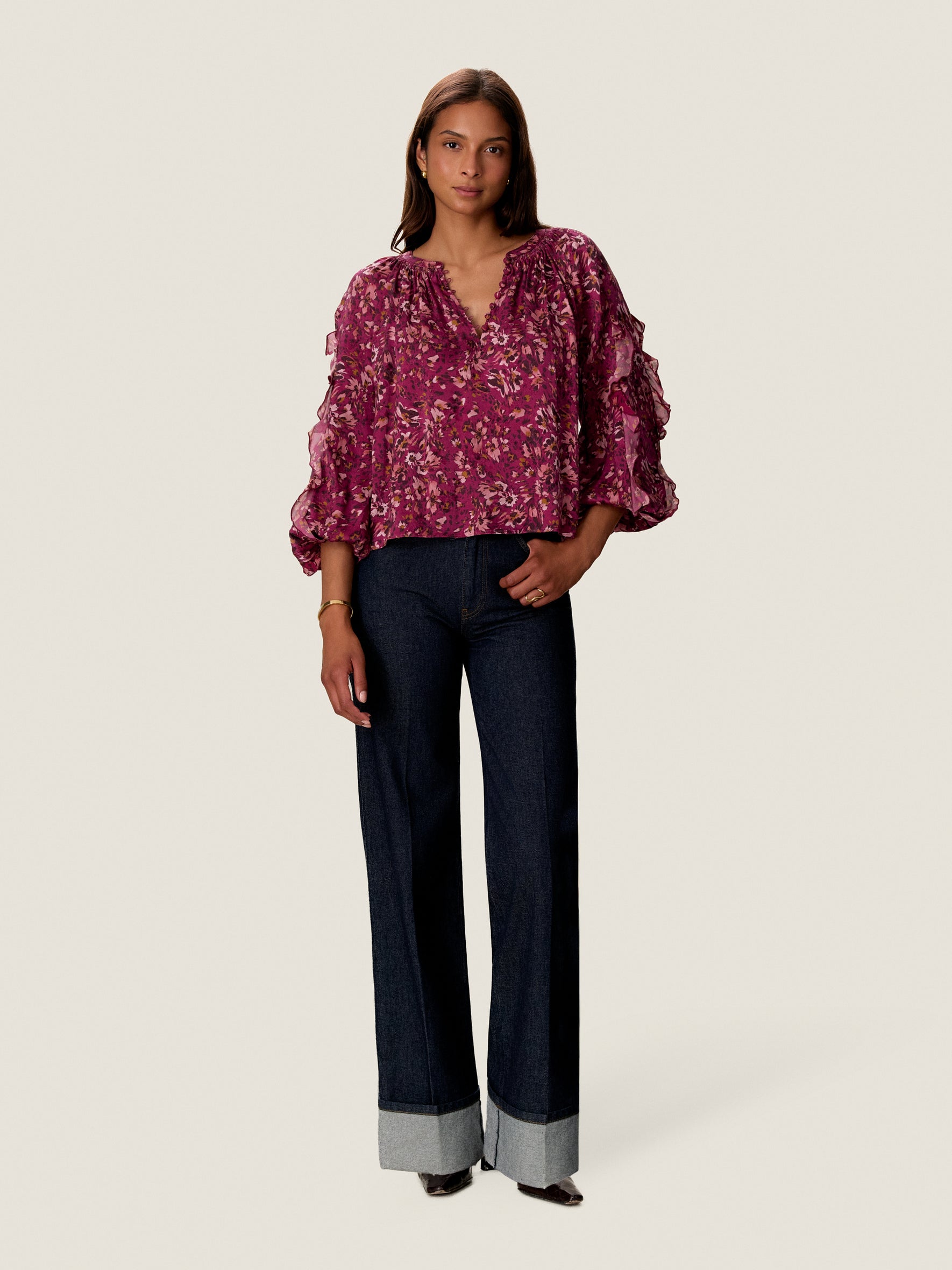 Brooke Ruffle Bubble Top