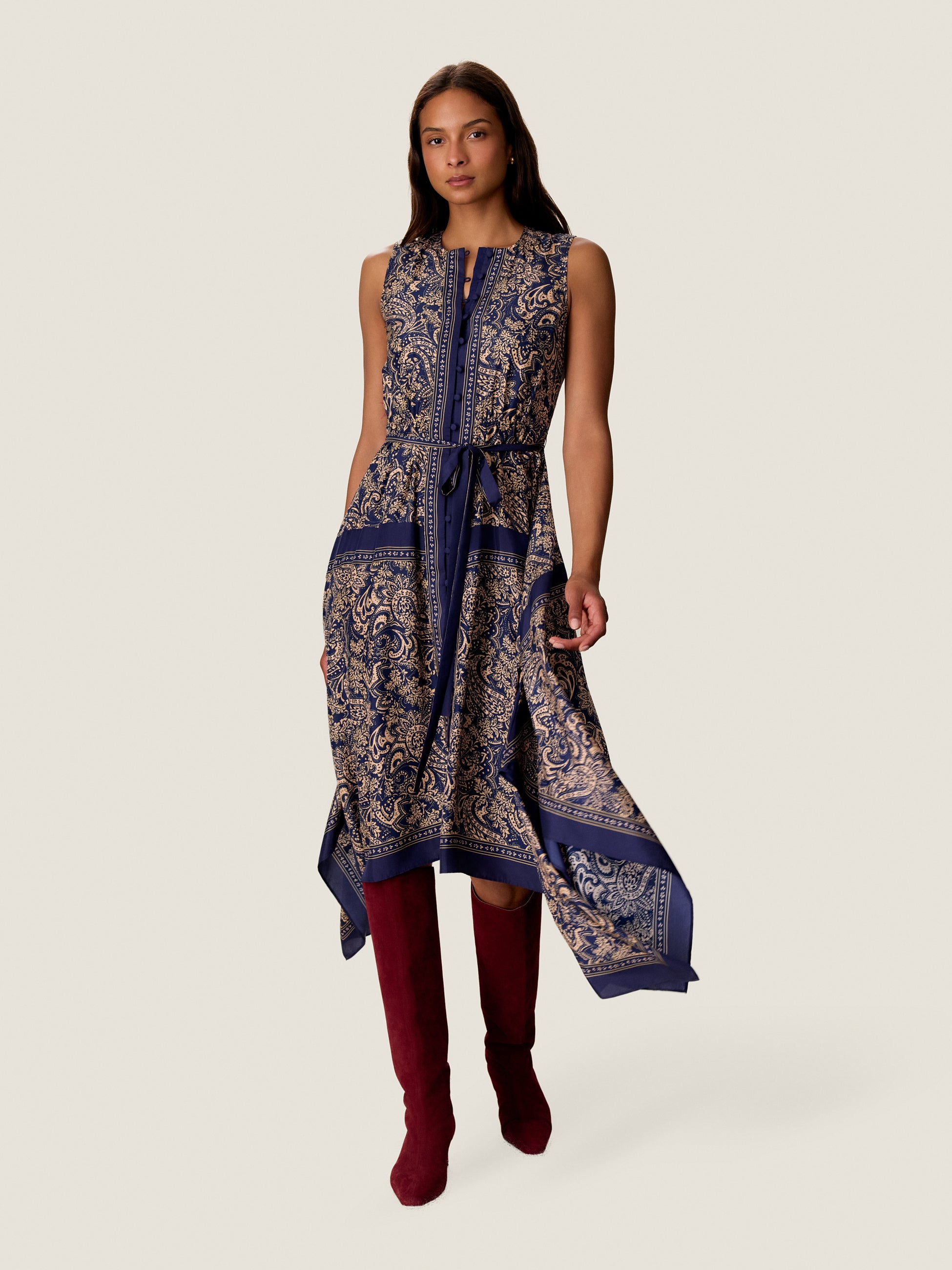  Wren Scarf Dress in Maritime Multi by Rebecca Taylor