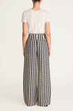 Gingham Twill High Waist Trouser