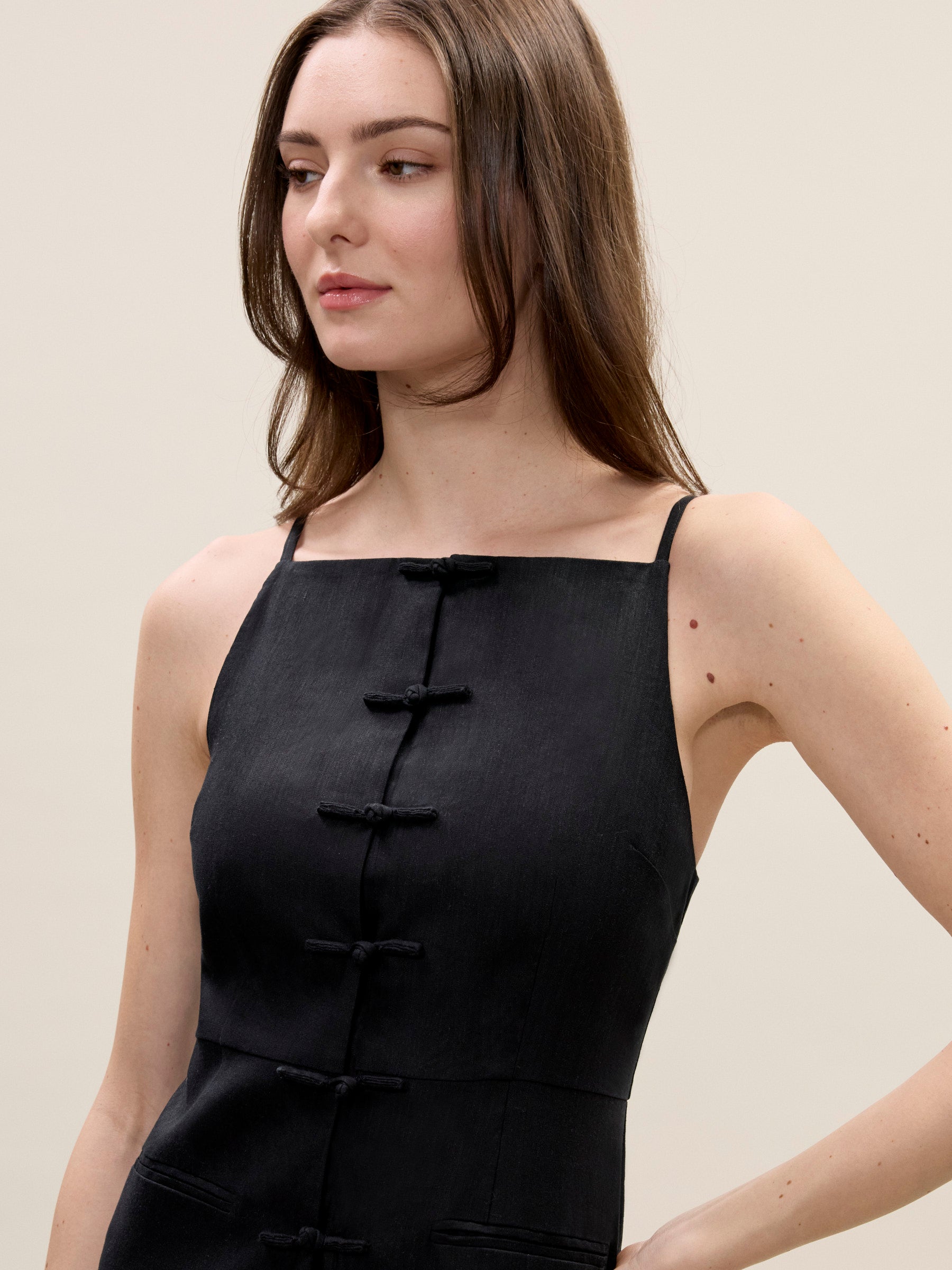 Rebecca Taylor Beatrice Stretch Linen Midi Dress