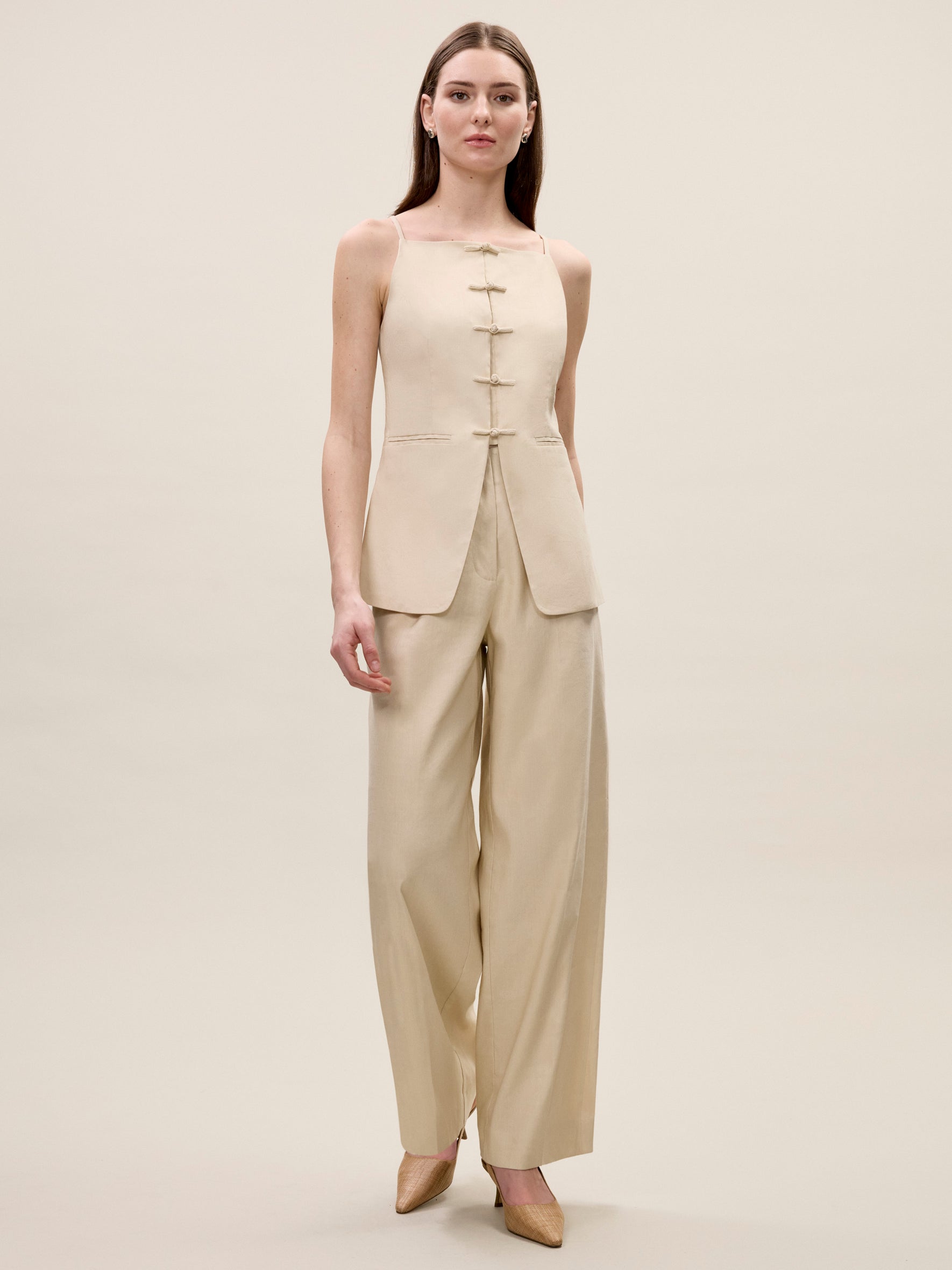 Beatrice Stretch Linen Pant