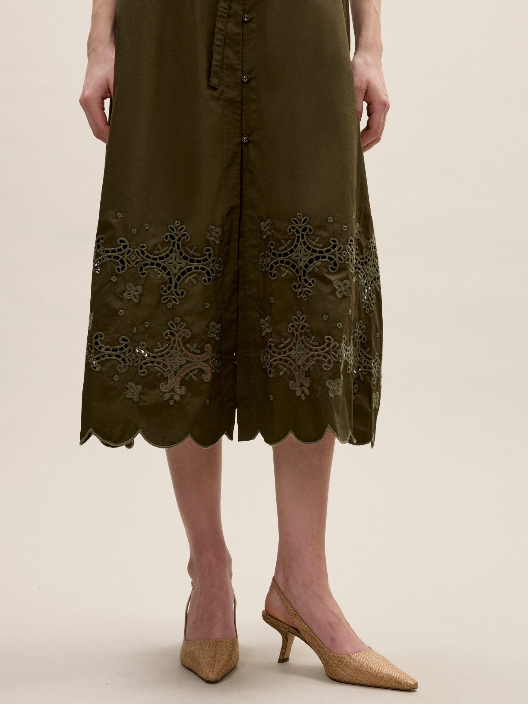 chinese dress ladies Olive Raquel Twill Dress