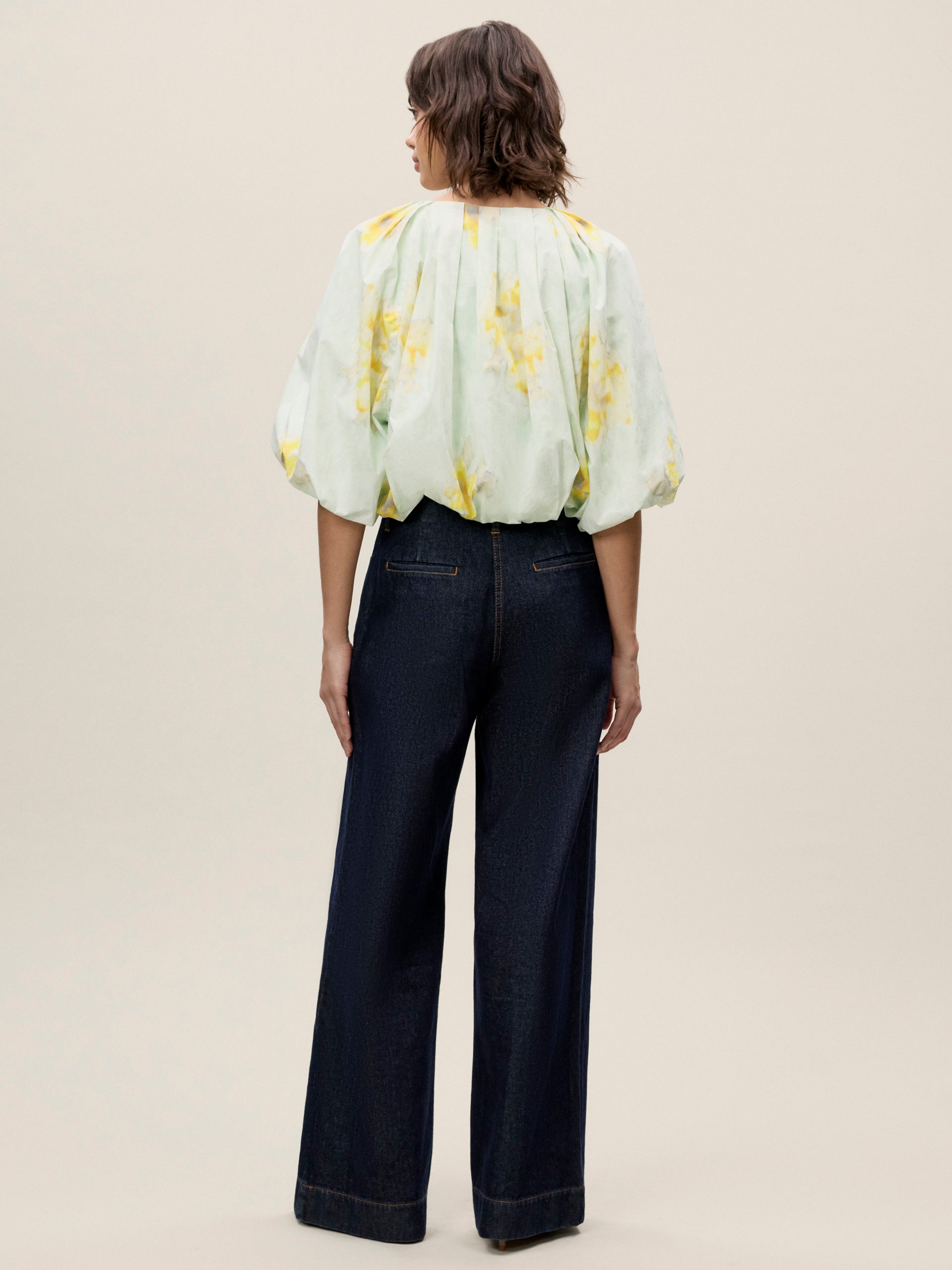  Yara Bubble Top in Sage Combo by Rebecca Taylor