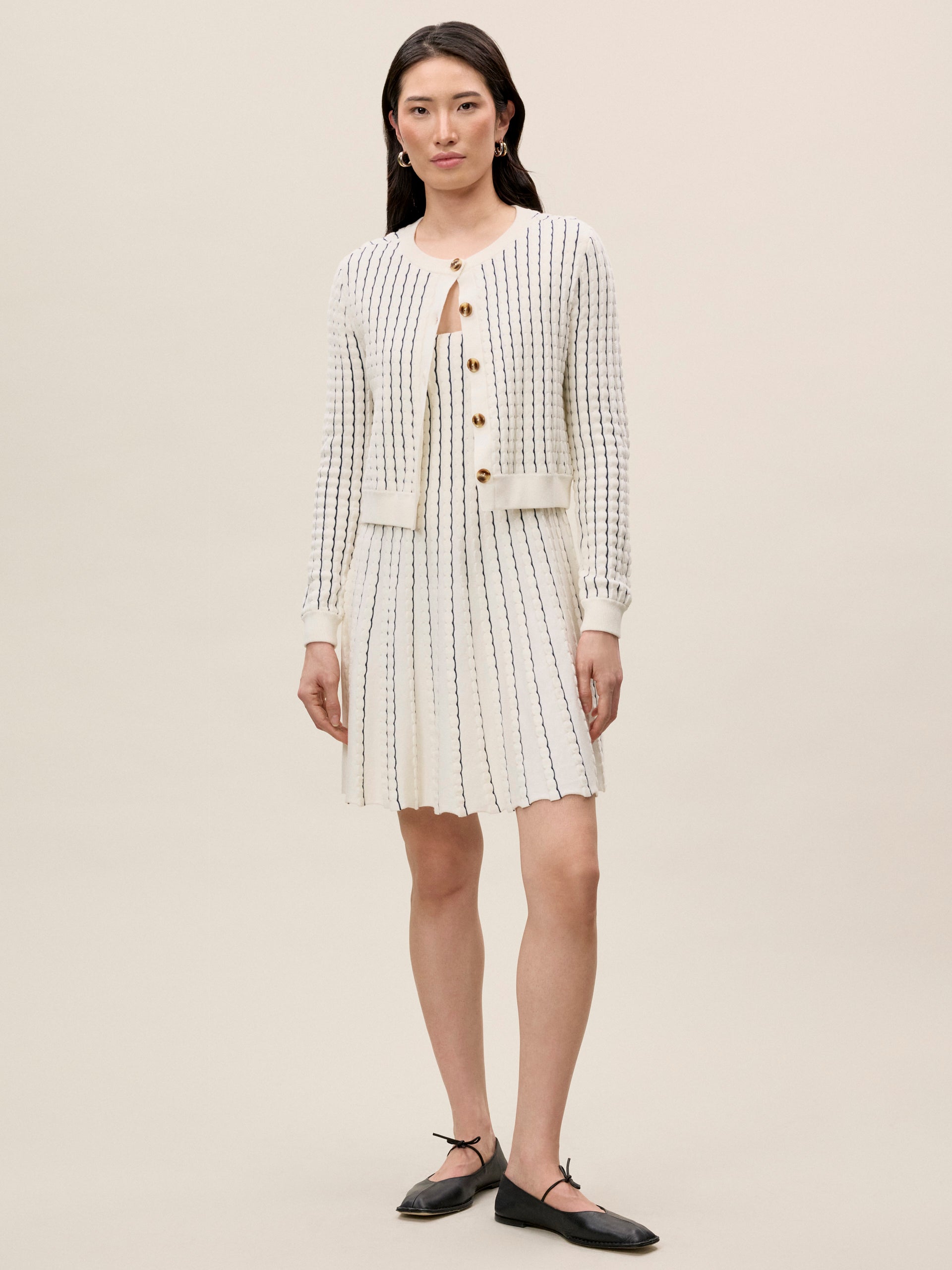 Ivory Dorothy Knit Cardigan - Rebecca Taylor