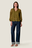 Tiana Metallic Dot Longsleeve Top