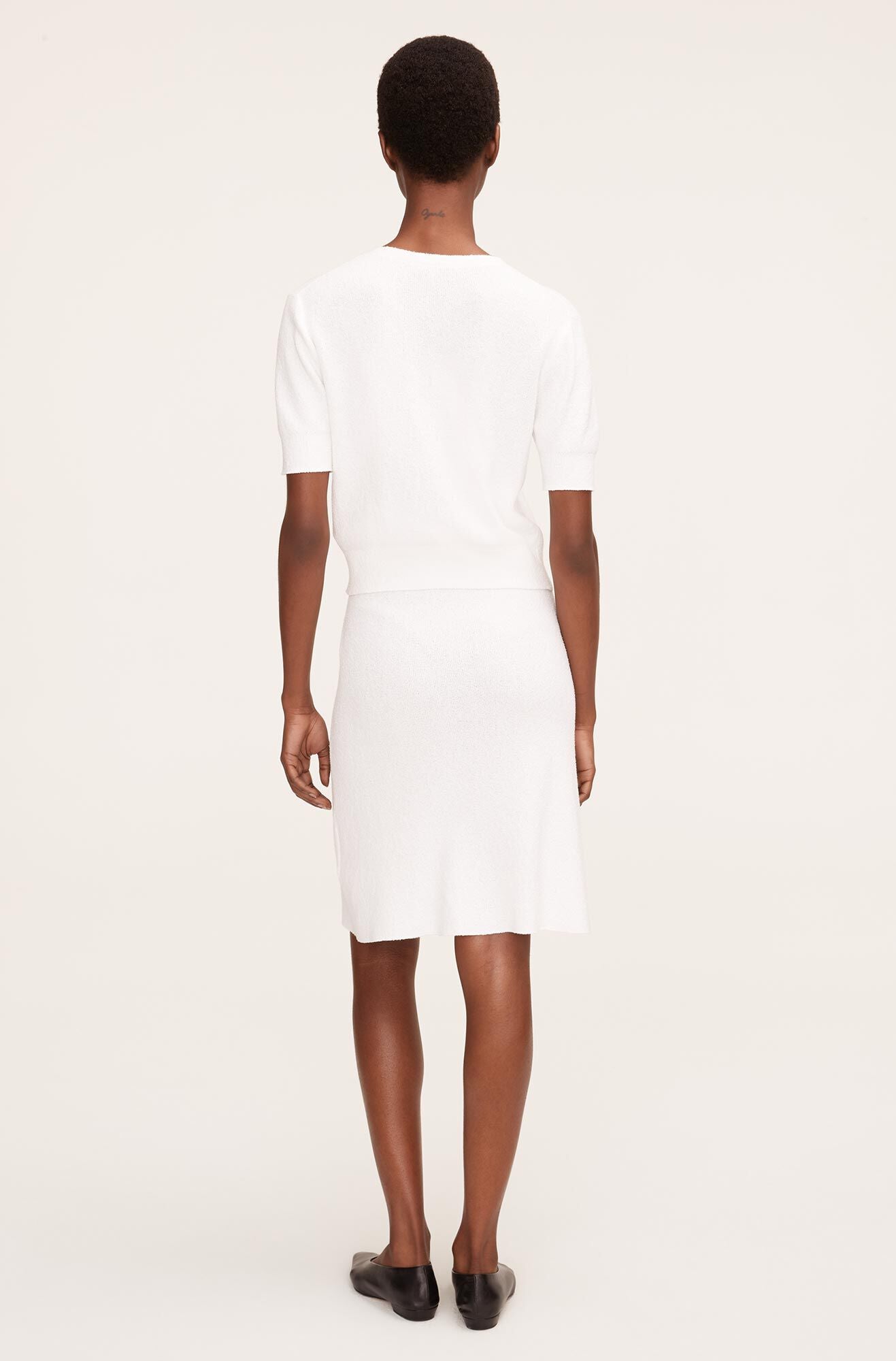  Mini Bouclé Skirt in Blanc by Rebecca Taylor