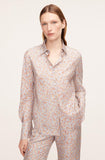 Violet Fleur Silk Blouse