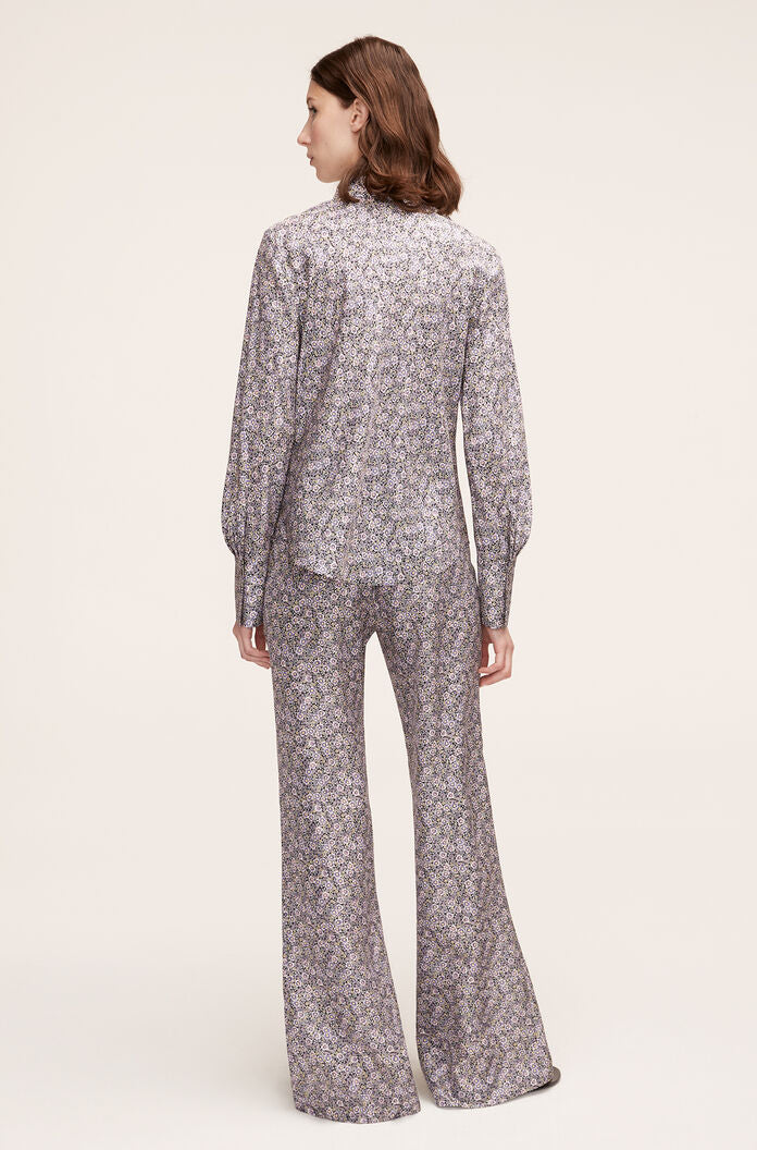 Violet Fleur Silk Pajama Pant