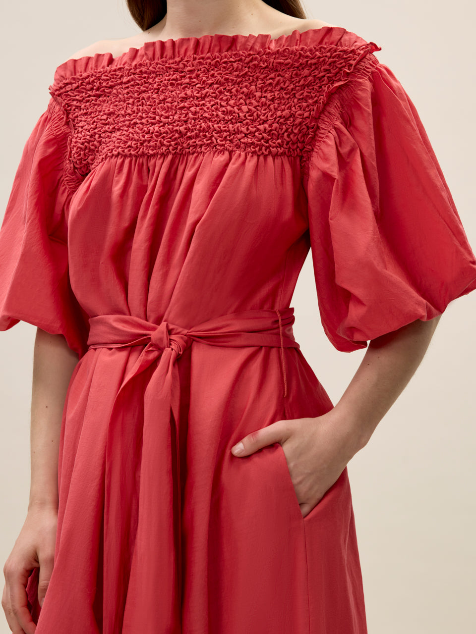 Merrick Silk Cotton Midi Dress