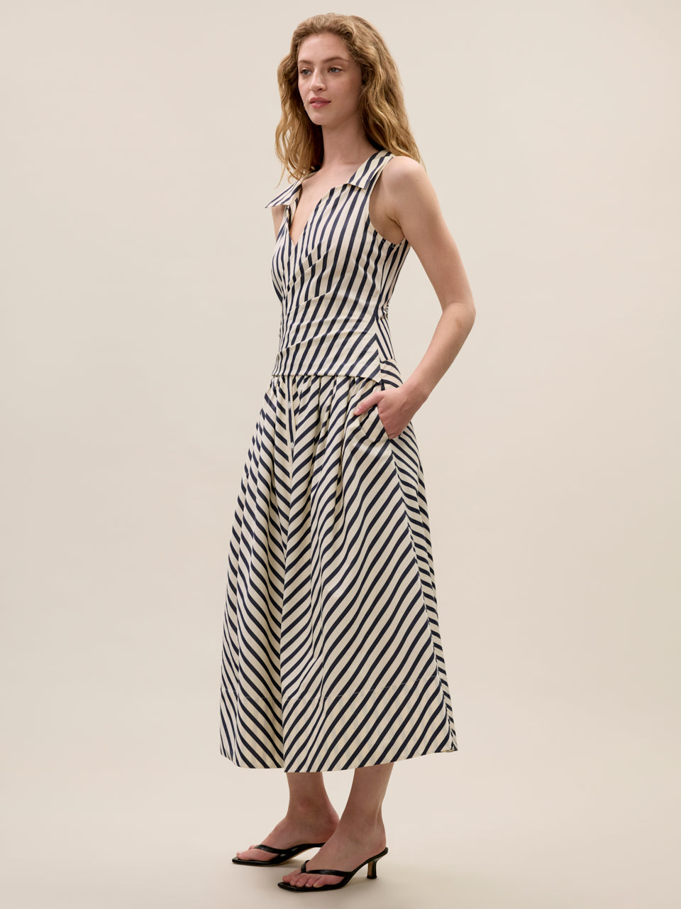 Isla Stripe Poplin Dress