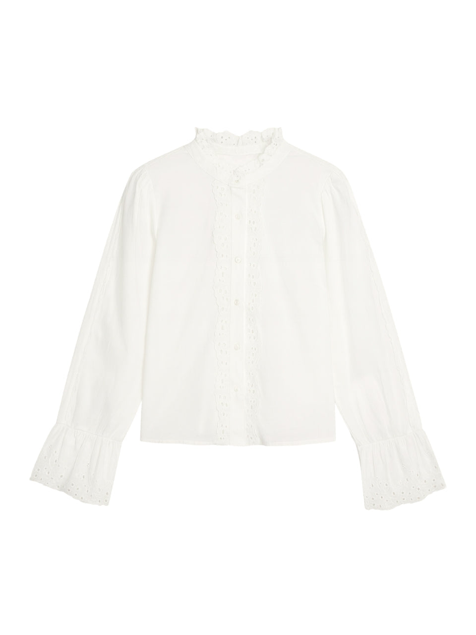  Lorelai Embroidered Shirt in Ivory by Rebecca Taylor