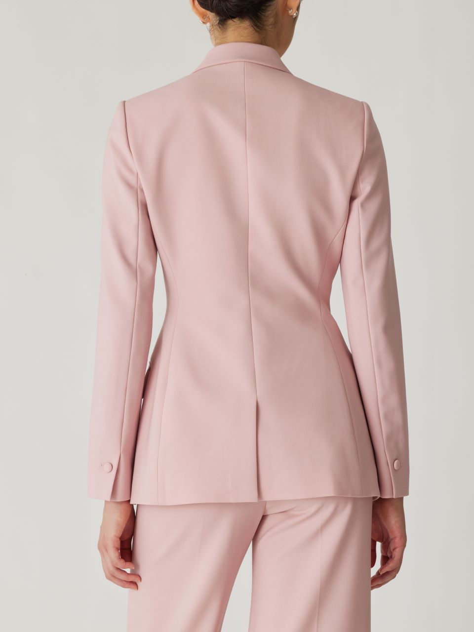 Pink Calvary Twill Structured Blazer Calvary Twill Double Breasted Blazer in Calamine Pink by Rebecca Taylor