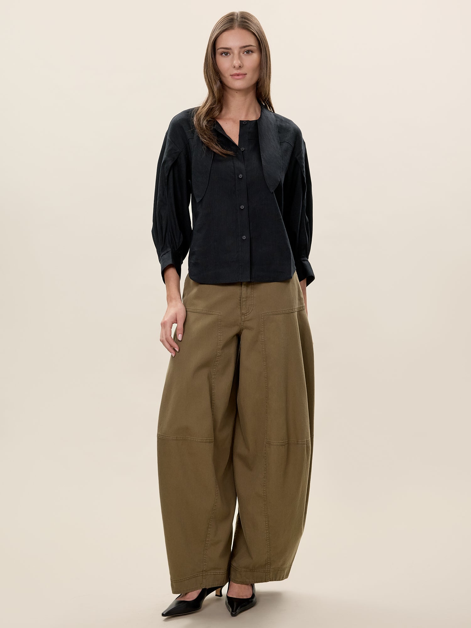 Stretch Linen Top