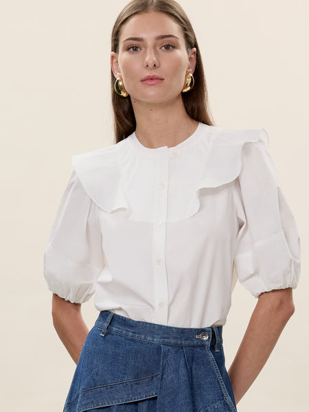 Milk Aisley Poplin Top - Rebecca Taylor