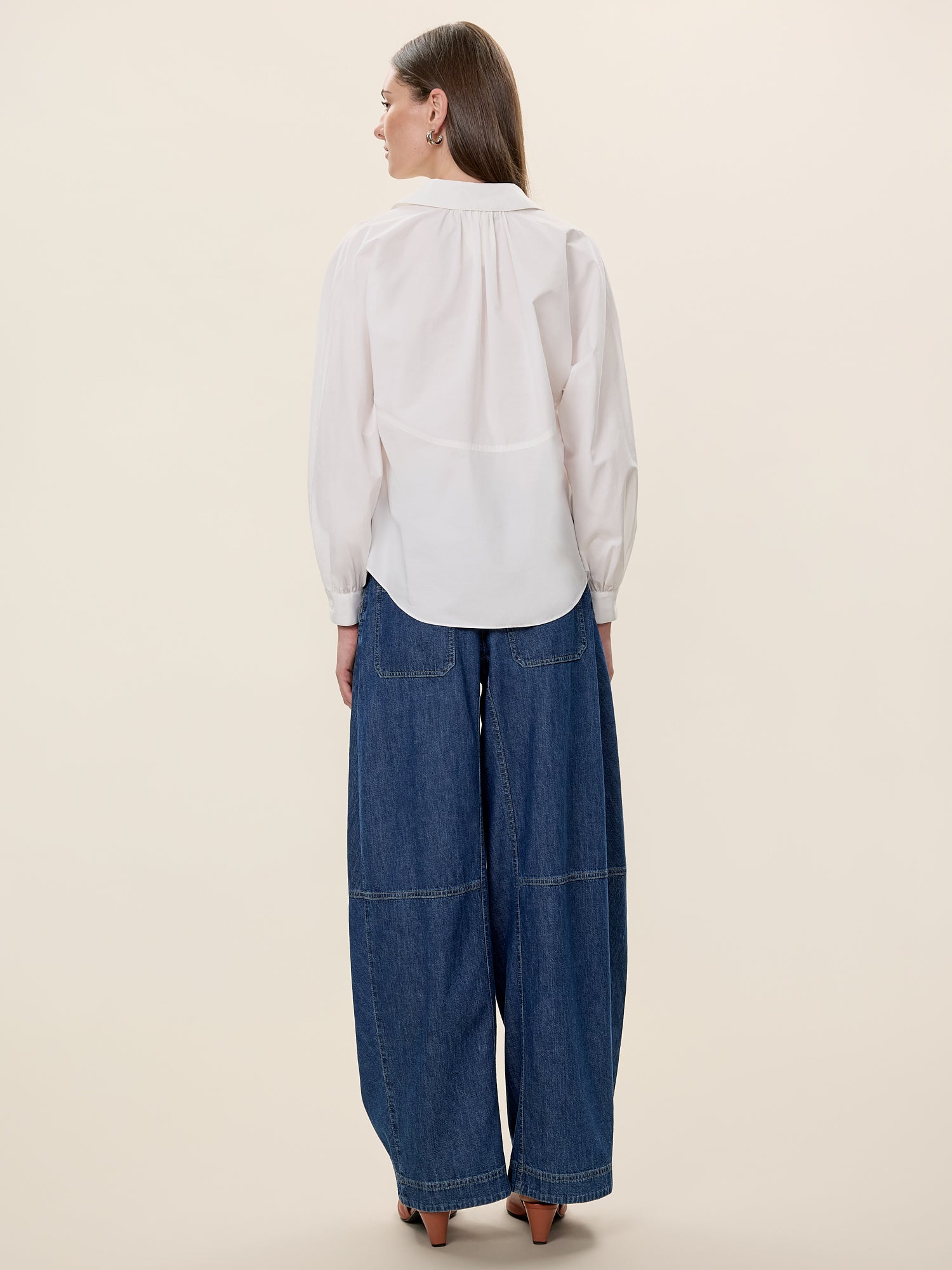  Aisley Poplin Shirt in Milk by Rebecca Taylor