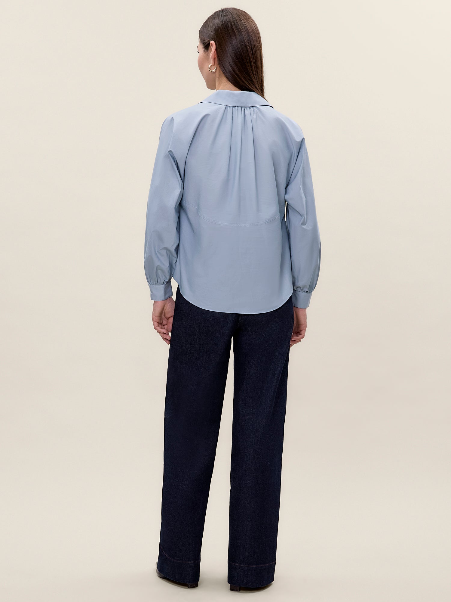  Aisley Poplin Shirt in Chambray by Rebecca Taylor