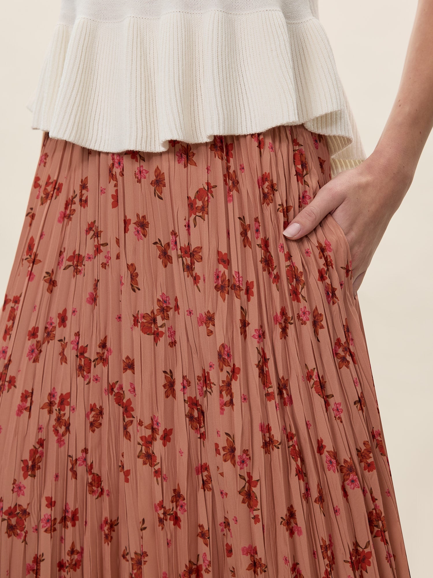  Celeste Skirt in Persimmon Multi by Rebecca Taylor