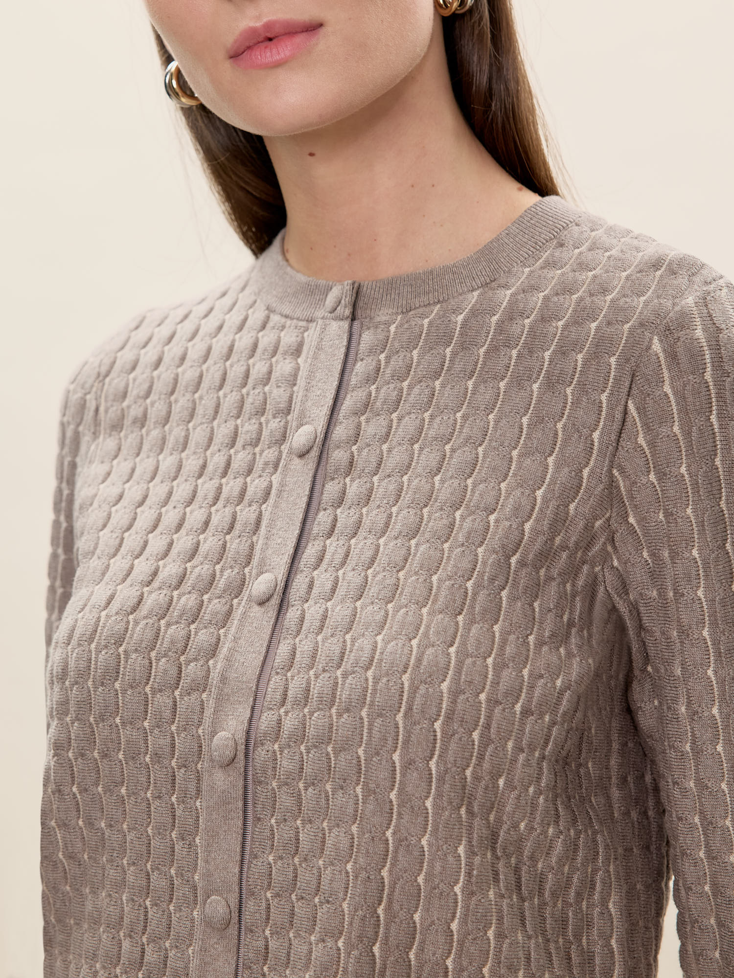  Dorothy Cardigan in Oatmeal by Rebecca Taylor