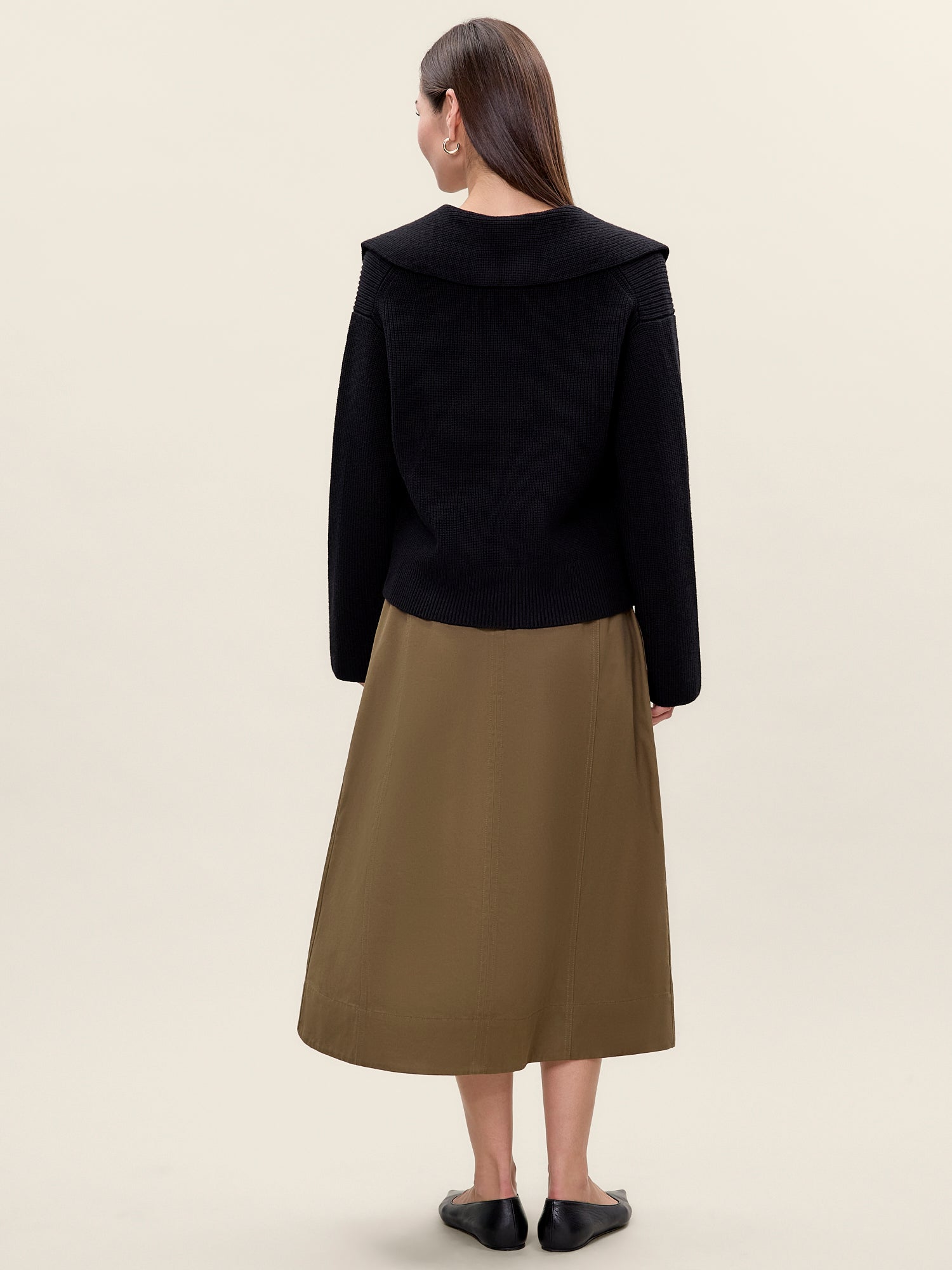 Giselle Knit Sweater in Black by Rebecca Taylor