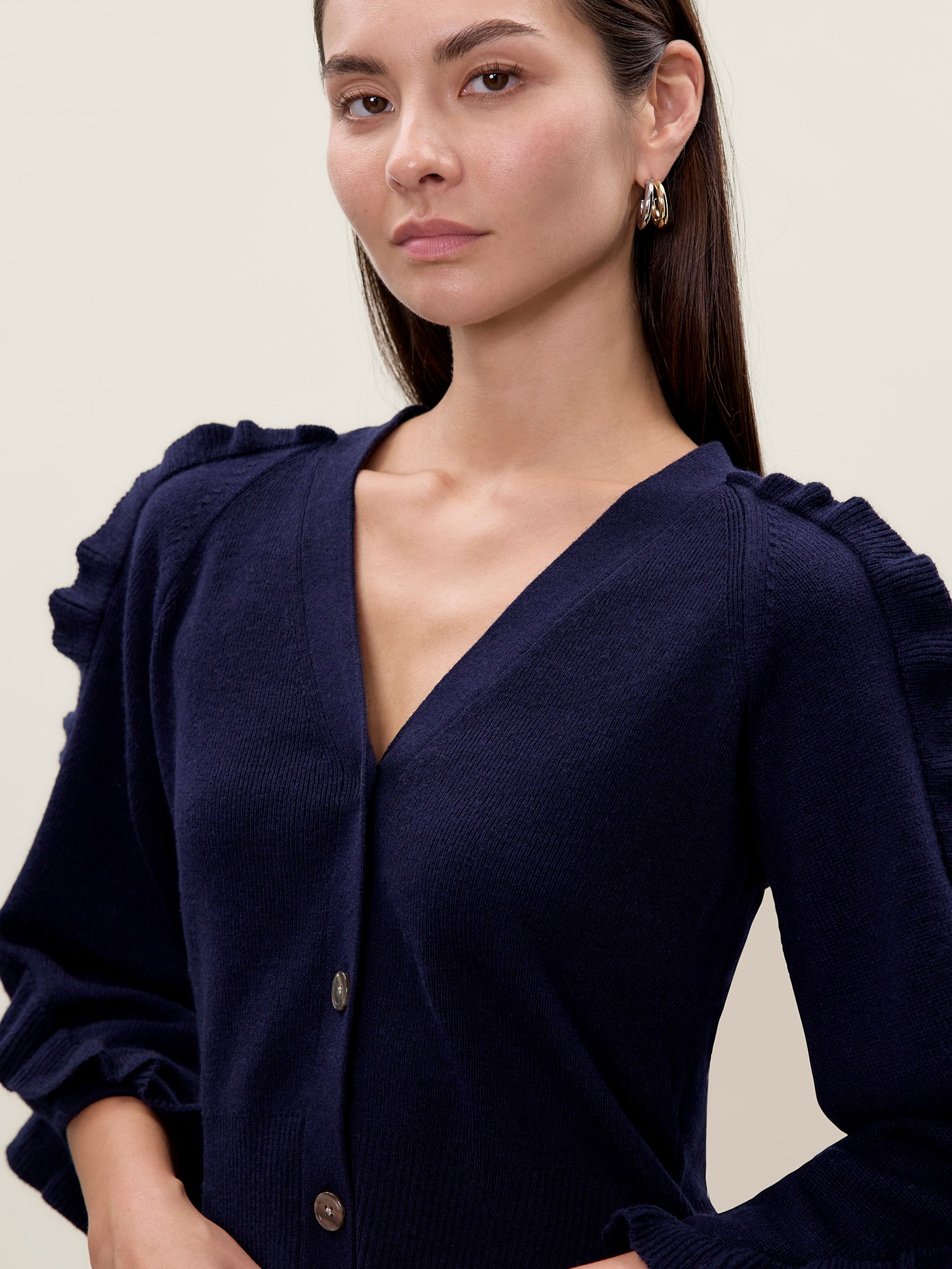  Kaia Knit Cardigan in Navy by Rebecca Taylor
