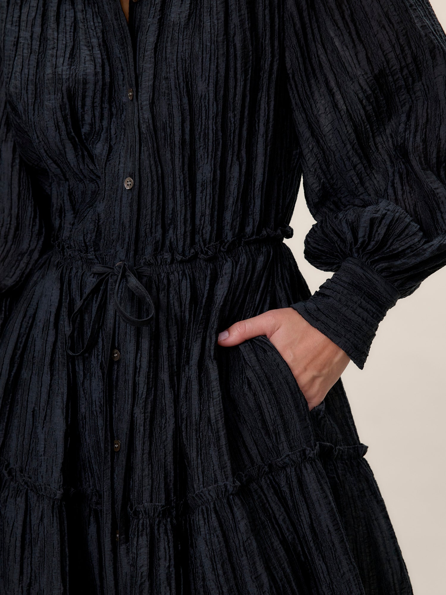  Olivia Shirt Dress in Graphite by Rebecca Taylor