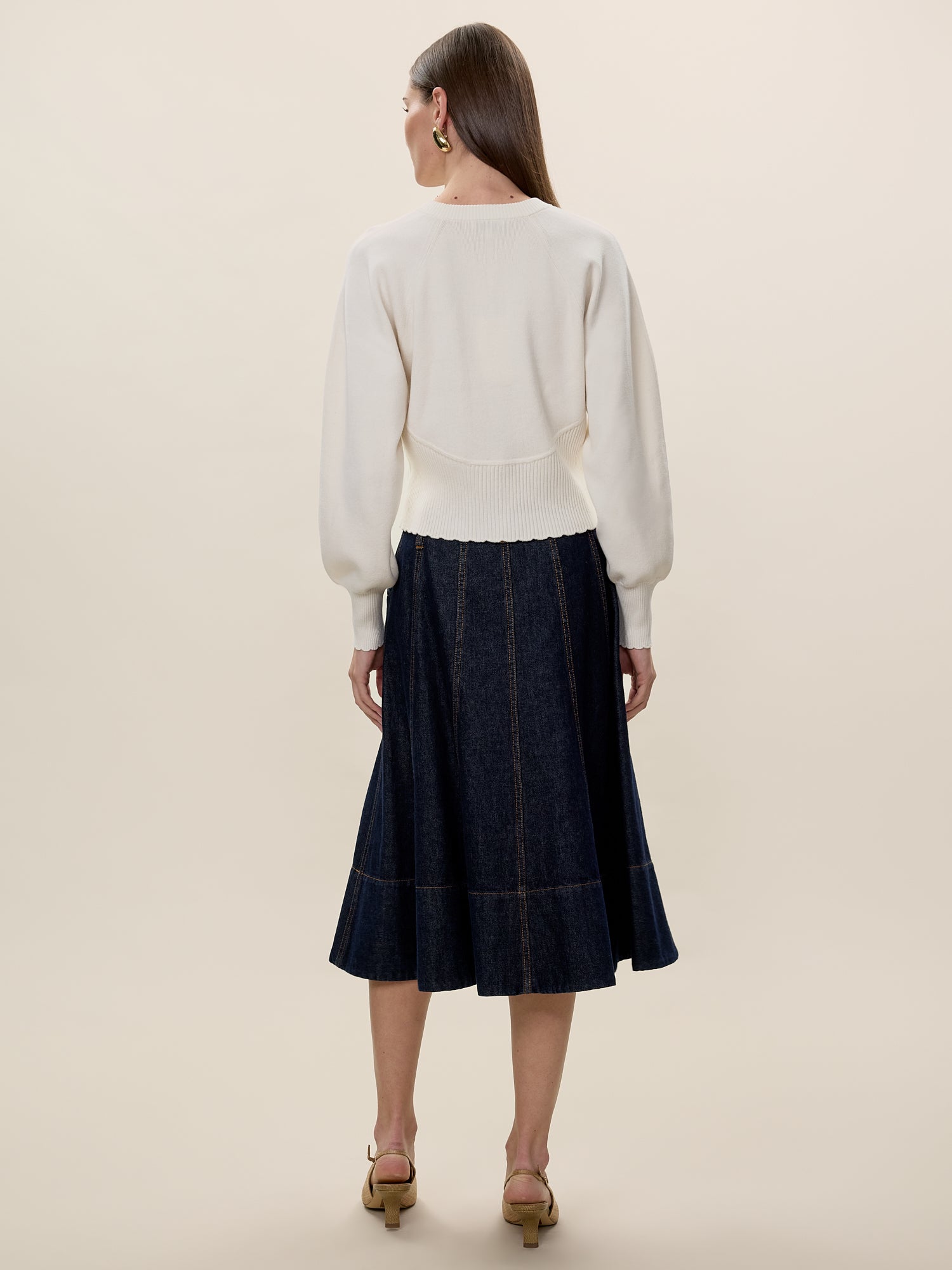  Rhea Knit Cardigan in Ivory by Rebecca Taylor