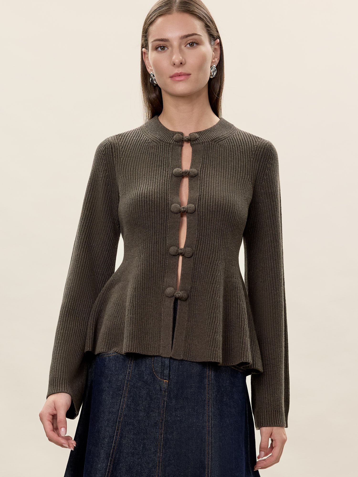 Rhea Knit Peplum Cardi