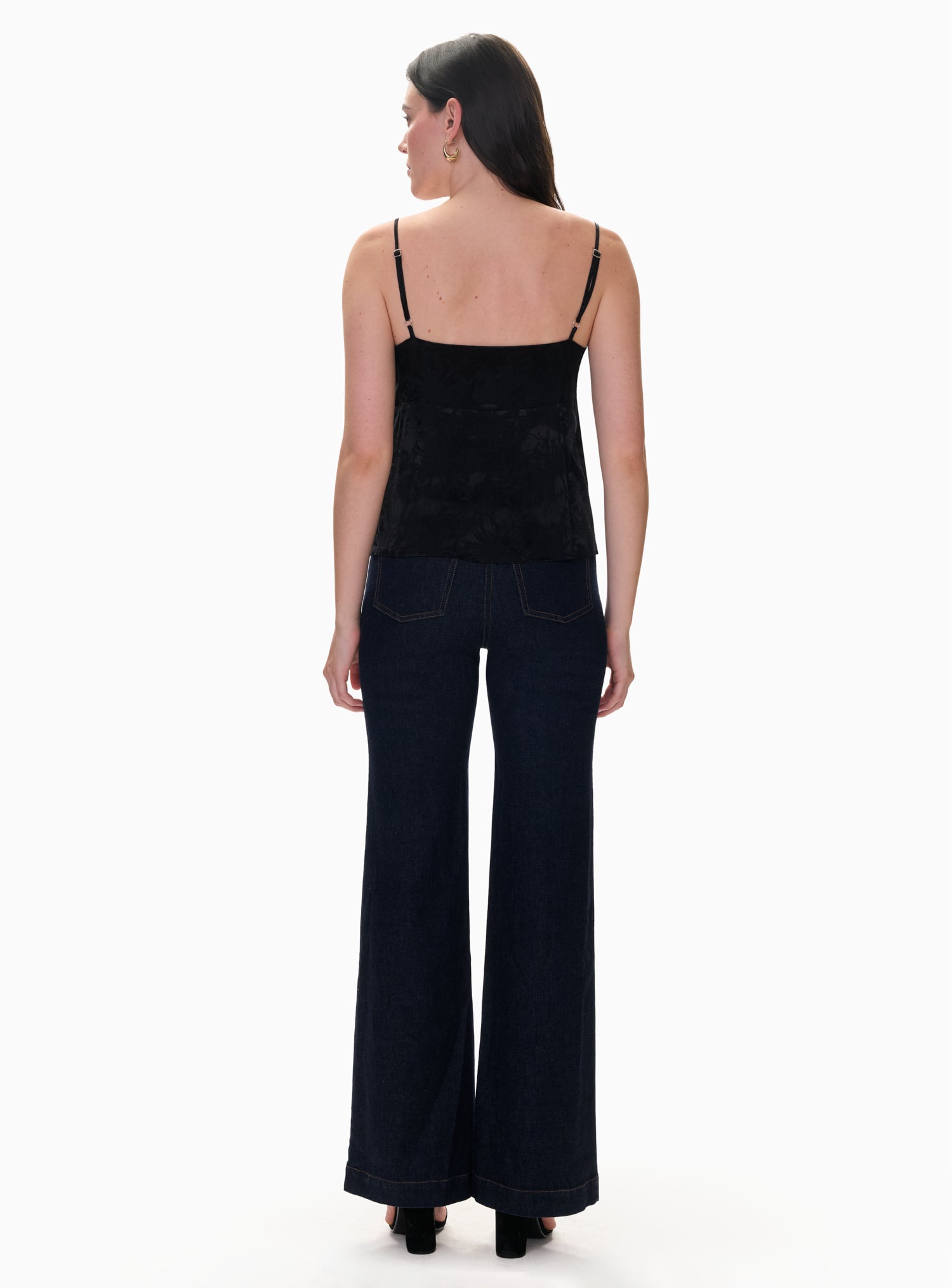  Amber Jacquard Cami in Noir by Rebecca Taylor