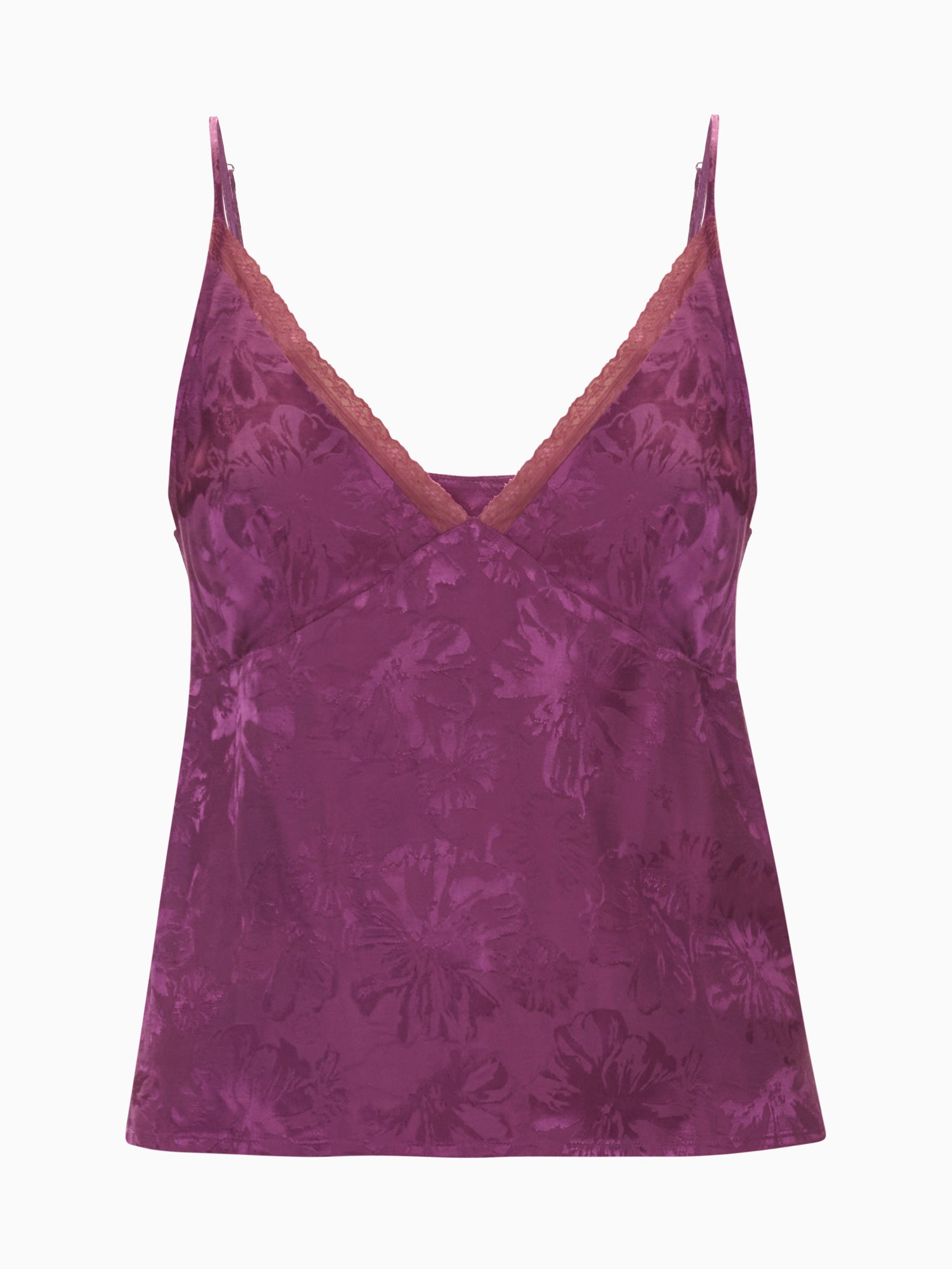  Amber Jacquard Cami in Plum by Rebecca Taylor