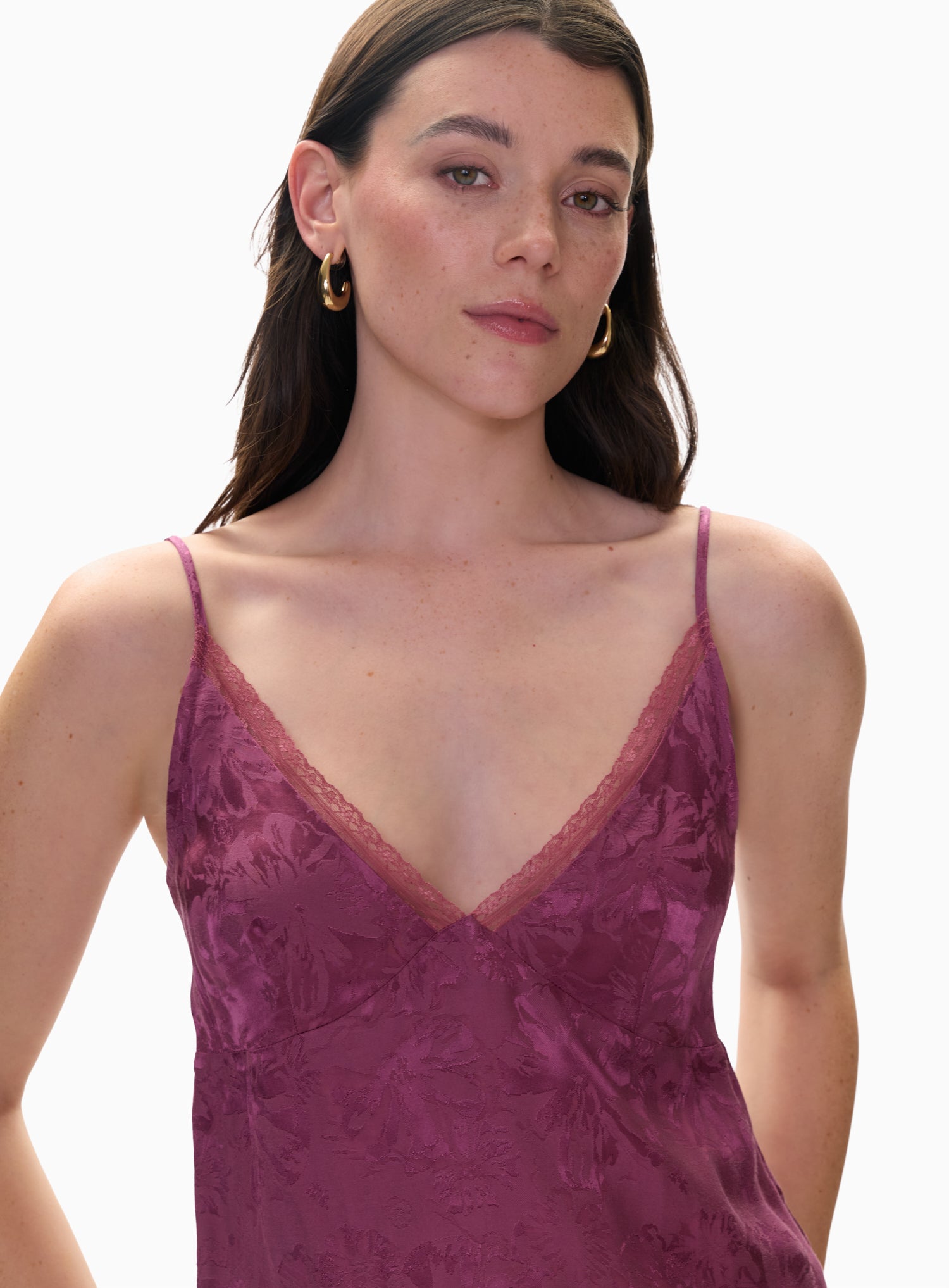  Amber Jacquard Cami in Plum by Rebecca Taylor
