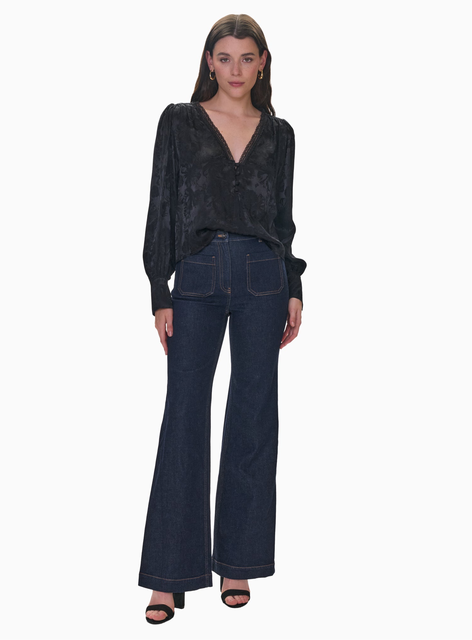 Audrey Jacquard Blouse